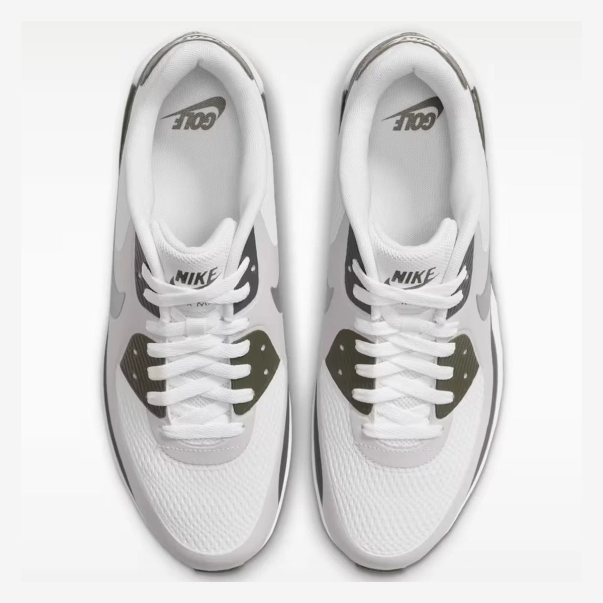 Nike Air Max 90 G Golf Shoes - White & Metallic Silver