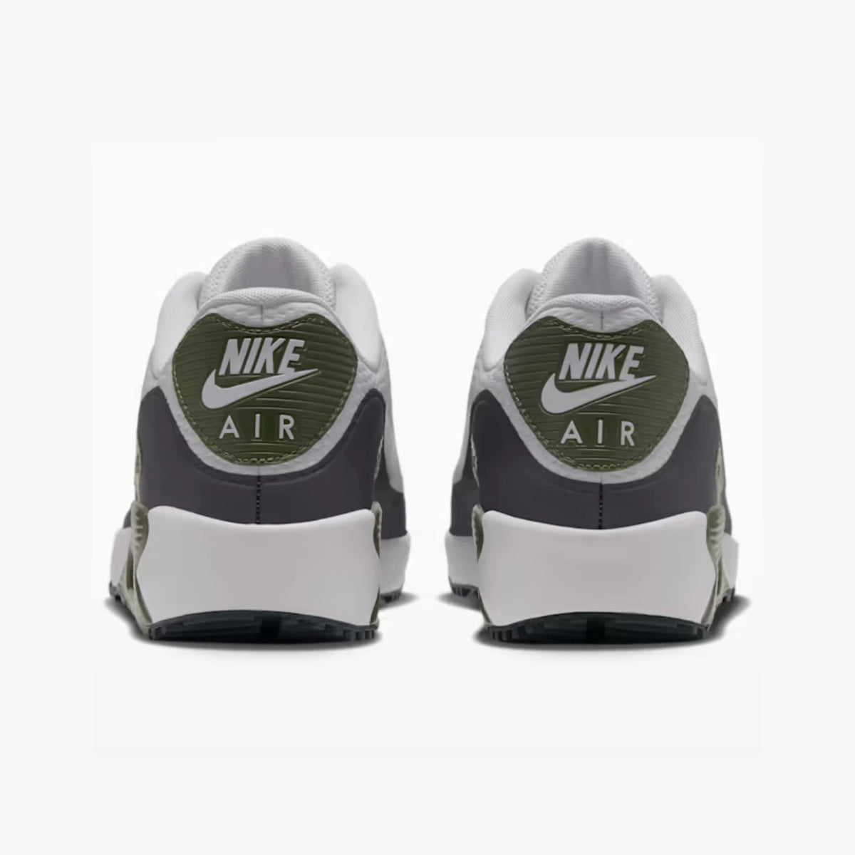 Nike Air Max 90 G Golf Shoes - White & Metallic Silver
