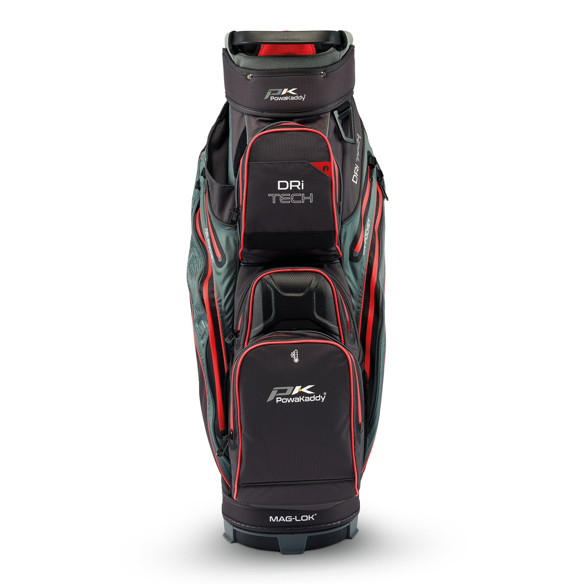 Powakaddy Dri-Tech Golf Cart Bag - Black & Red