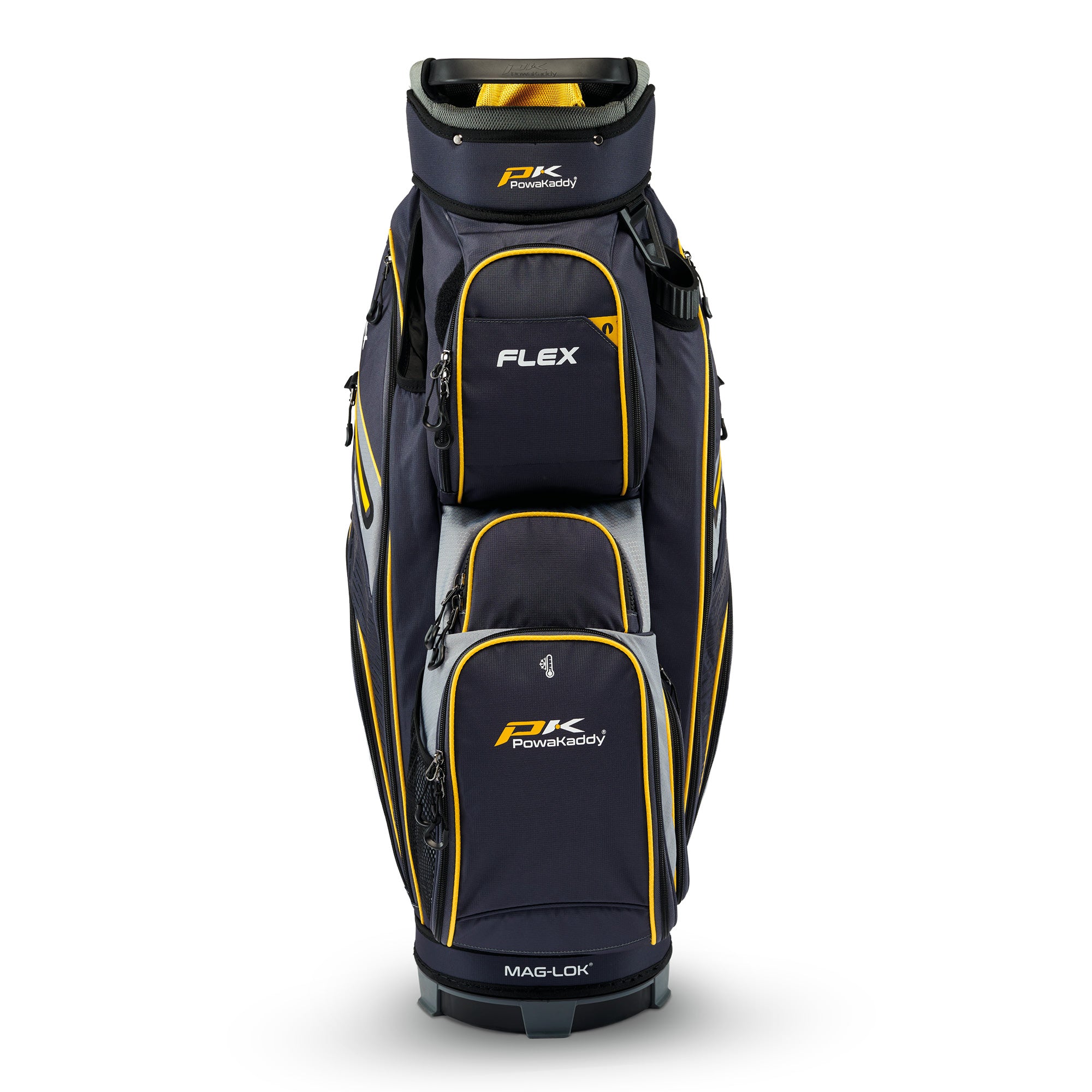 Powakaddy Flex Golf Cart Bag - Grey & Yellow
