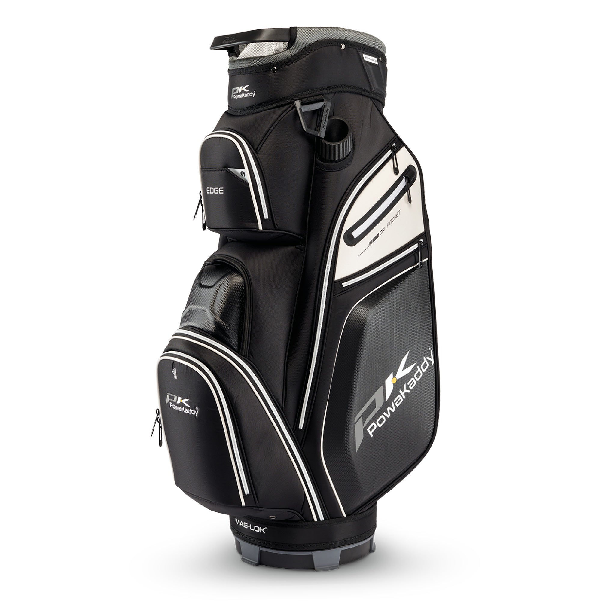 Powakaddy Edge Golf Cart Bag - Gunmetal & White