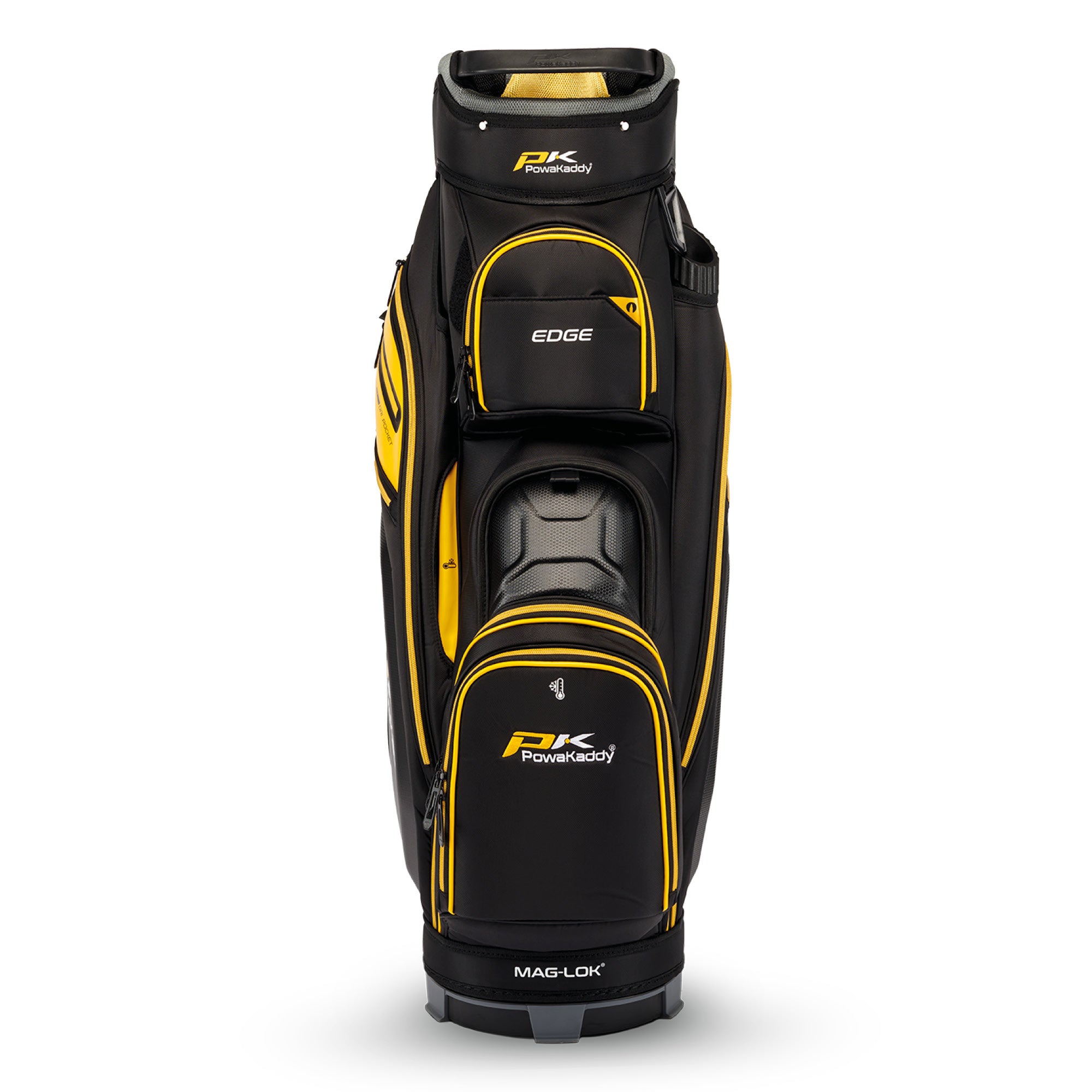 Powakaddy Edge Golf Cart Bag - Gunmetal & Yellow