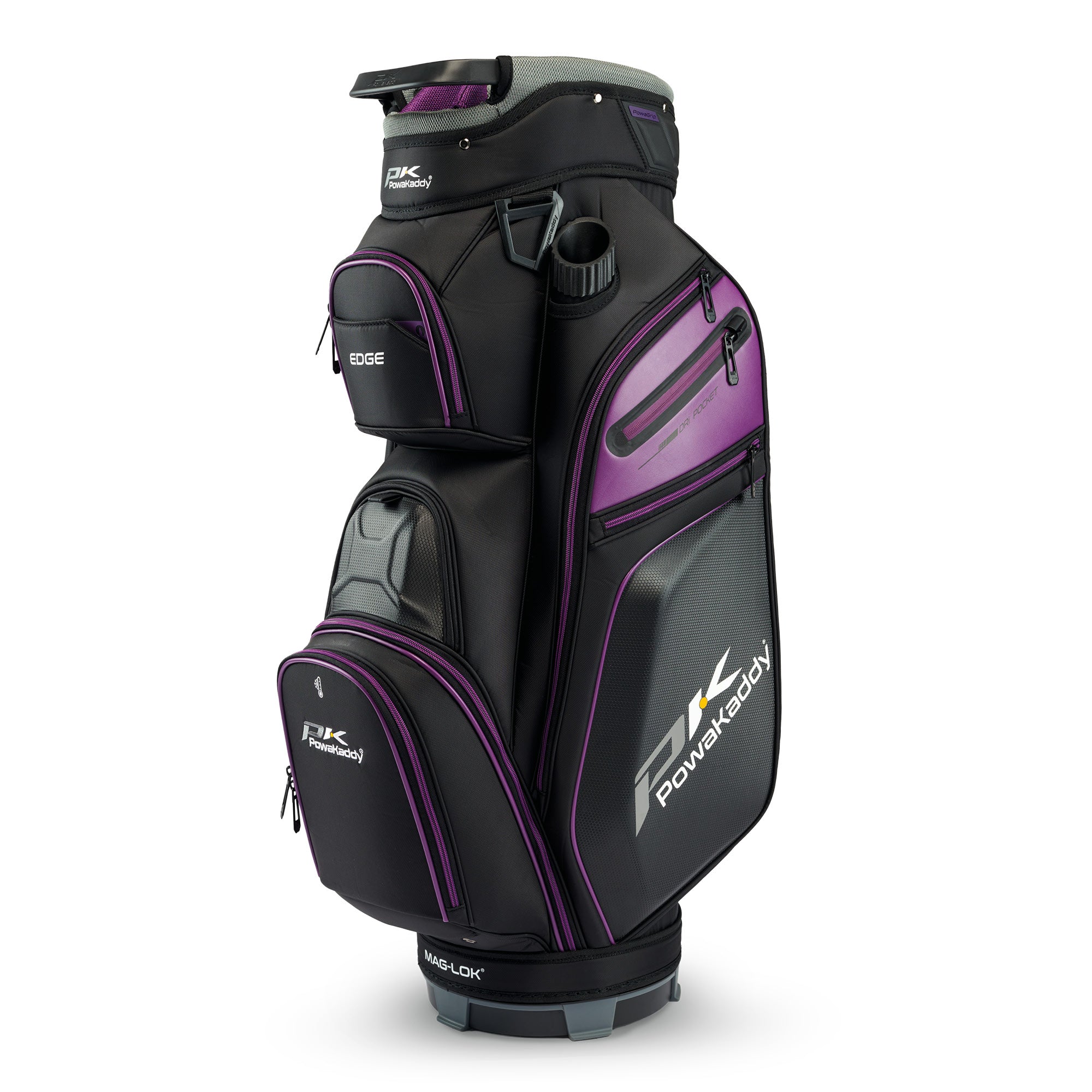 Powakaddy Edge Golf Cart Bag - Black & Purple