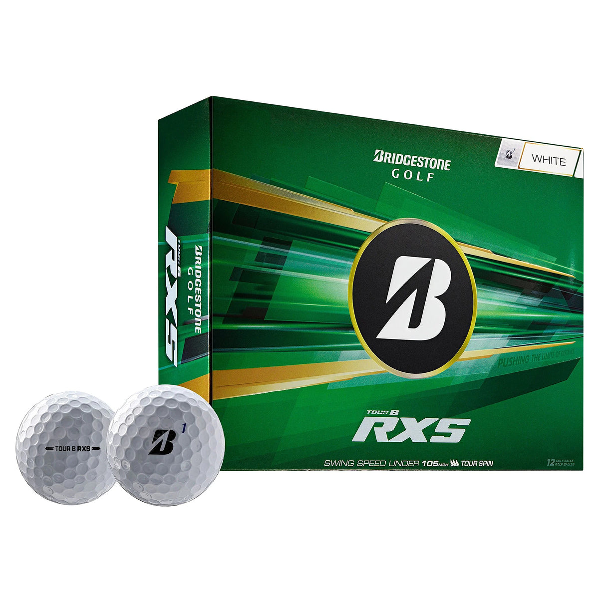 Bridgestone Tour B RXS Golf Balls - White - 12 Pack