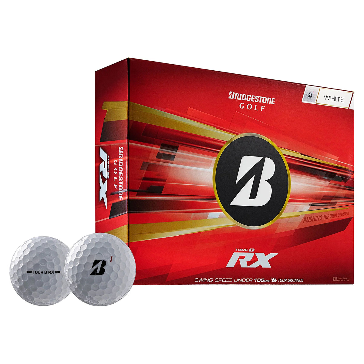 Bridgestone Tour B RX Golf Balls - White - 12 Pack