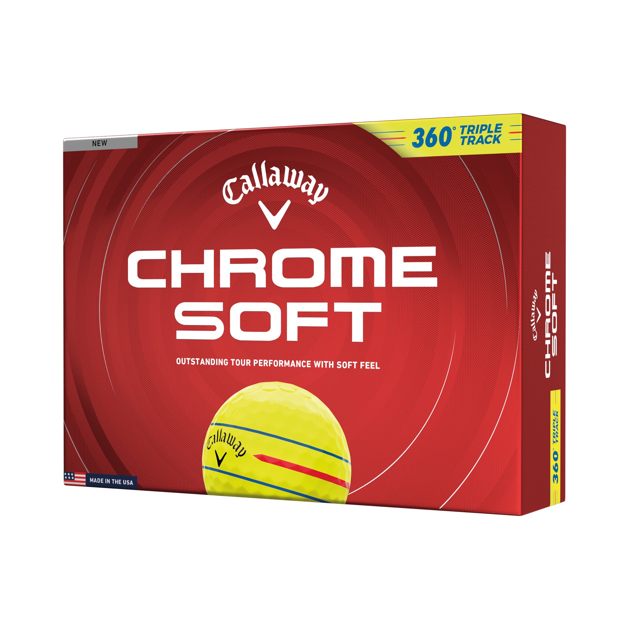 Callaway Chrome Soft 360º Triple Track Golf Balls 2026 - Yellow