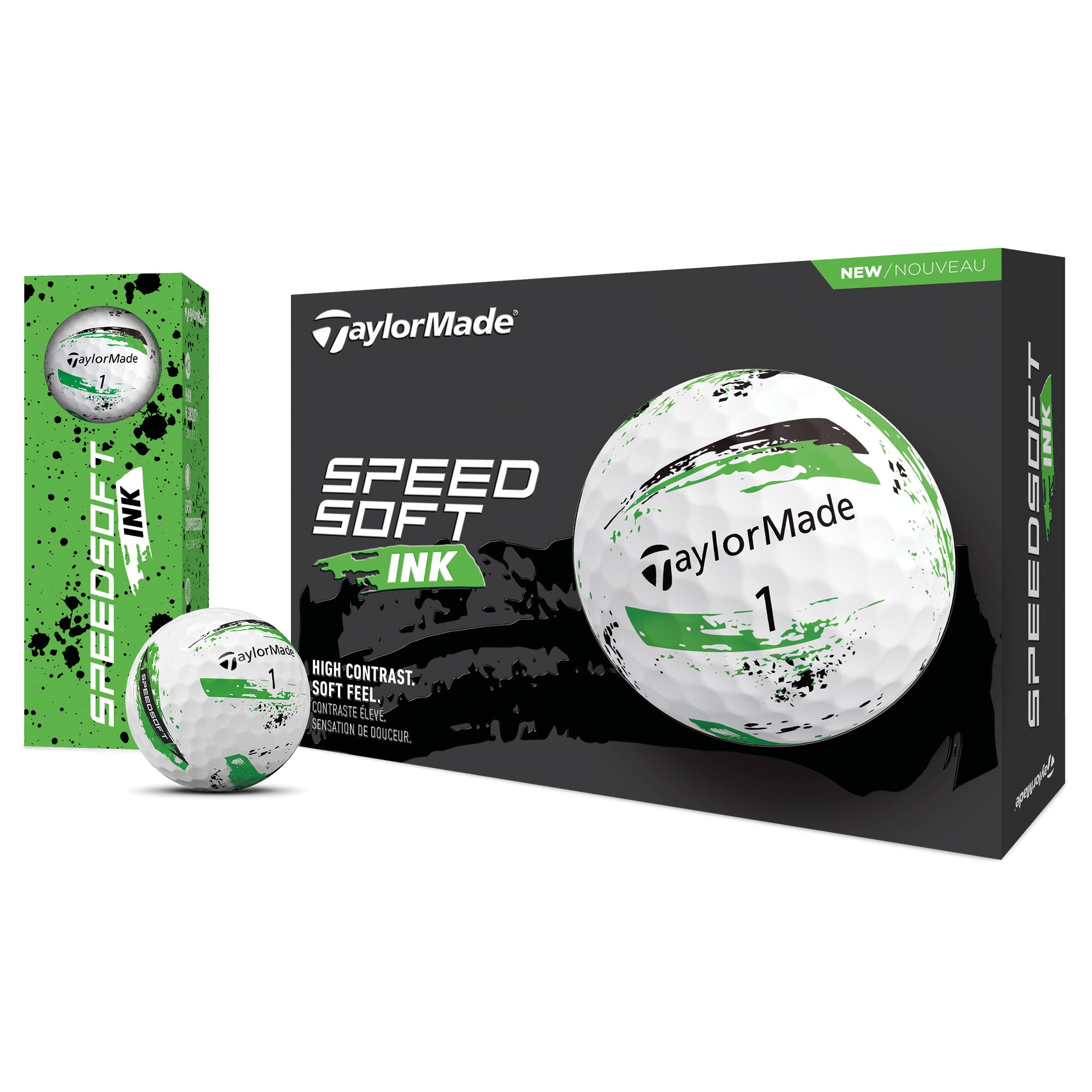 TaylorMade Speedsoft Ink Golf Balls - Green