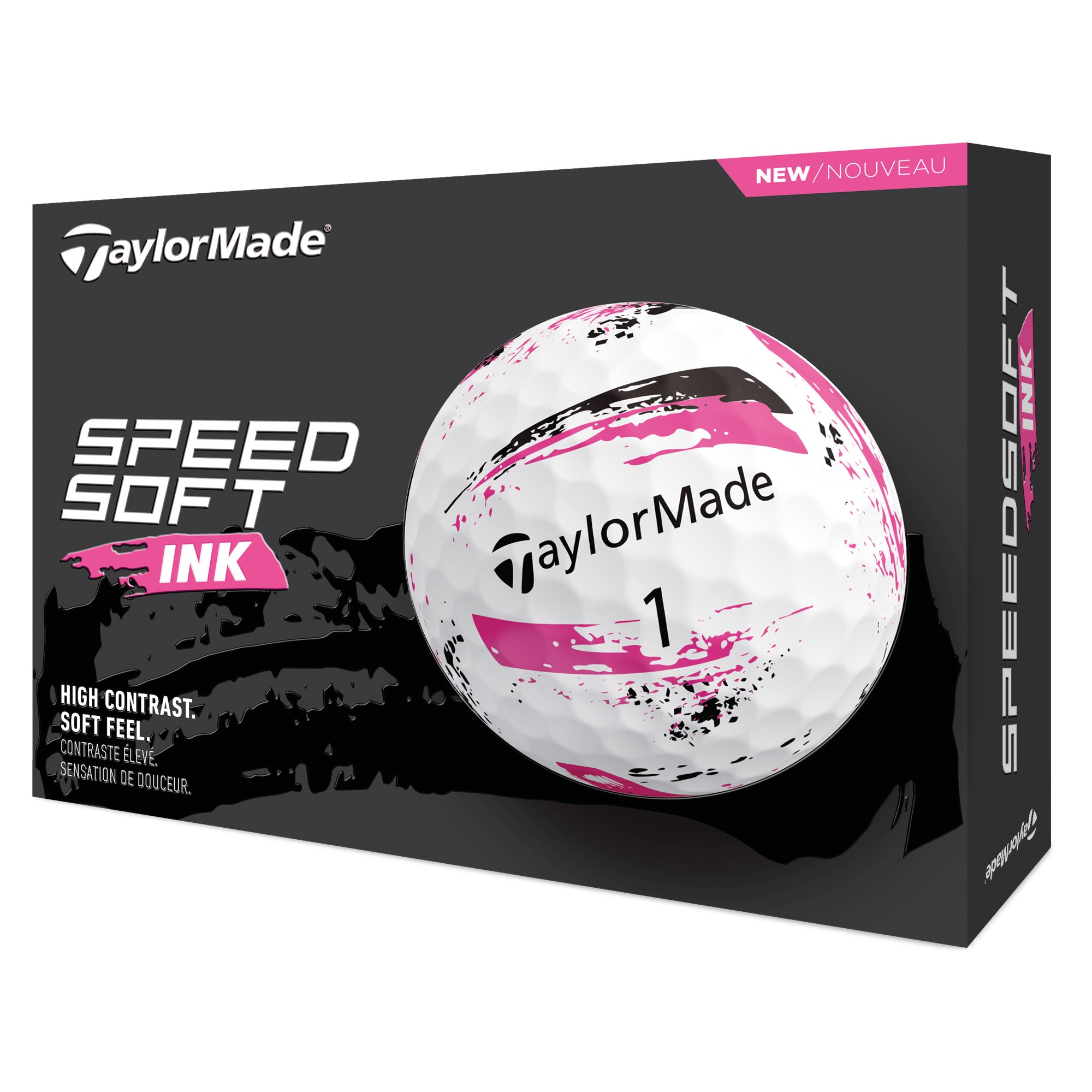 TaylorMade SpeedSoft Ink Golf Balls - Pink