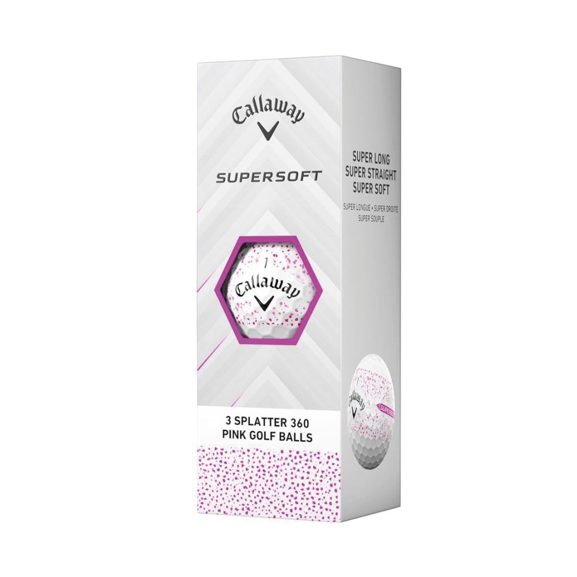Callaway Supersoft 360º Splatter Golf Balls - Pink