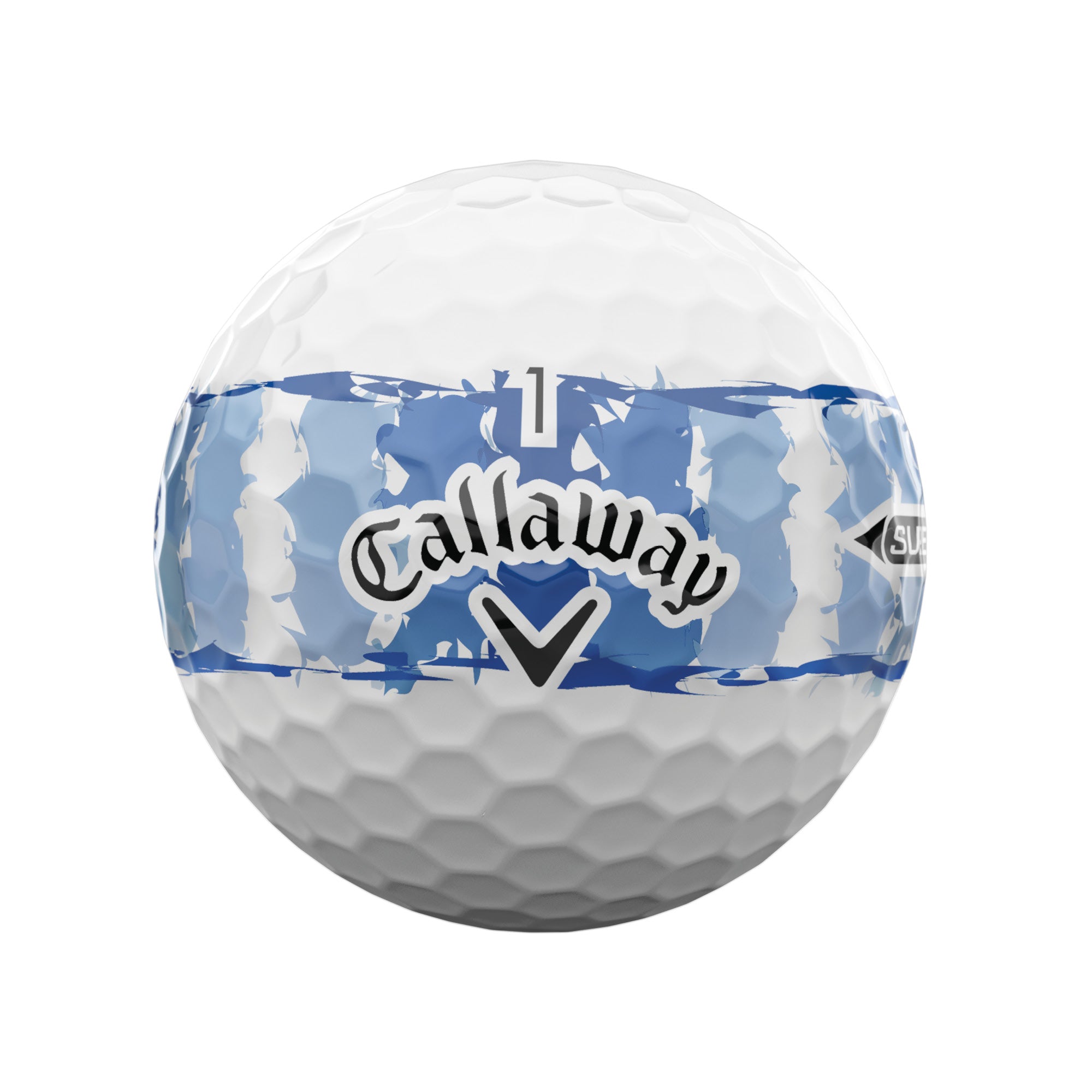 Callaway Supersoft Distressed Stripe Golf Balls - Blue