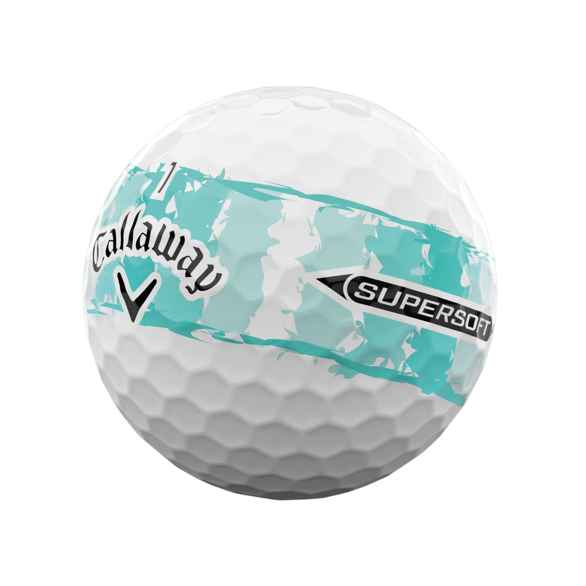 Callaway Supersoft Distressed Stripe Golf Balls - Teal