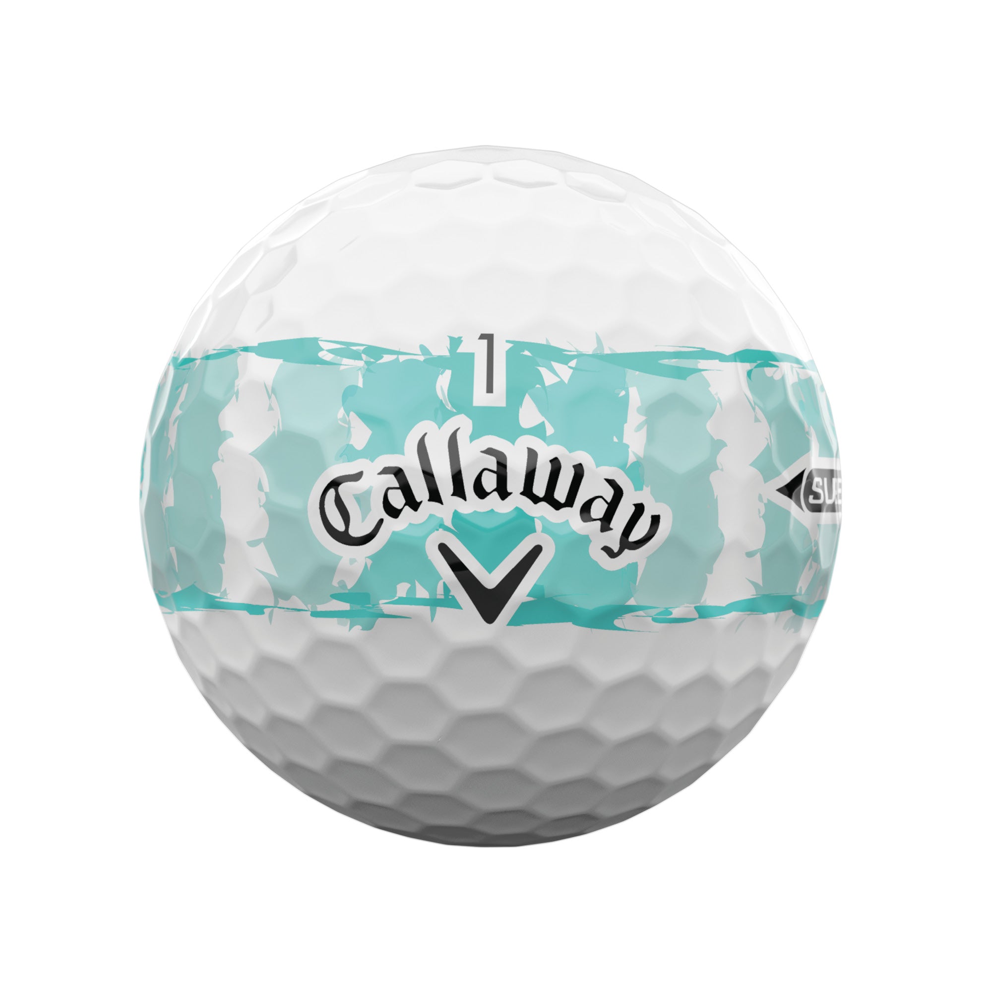 Callaway Supersoft Distressed Stripe Golf Balls - Teal