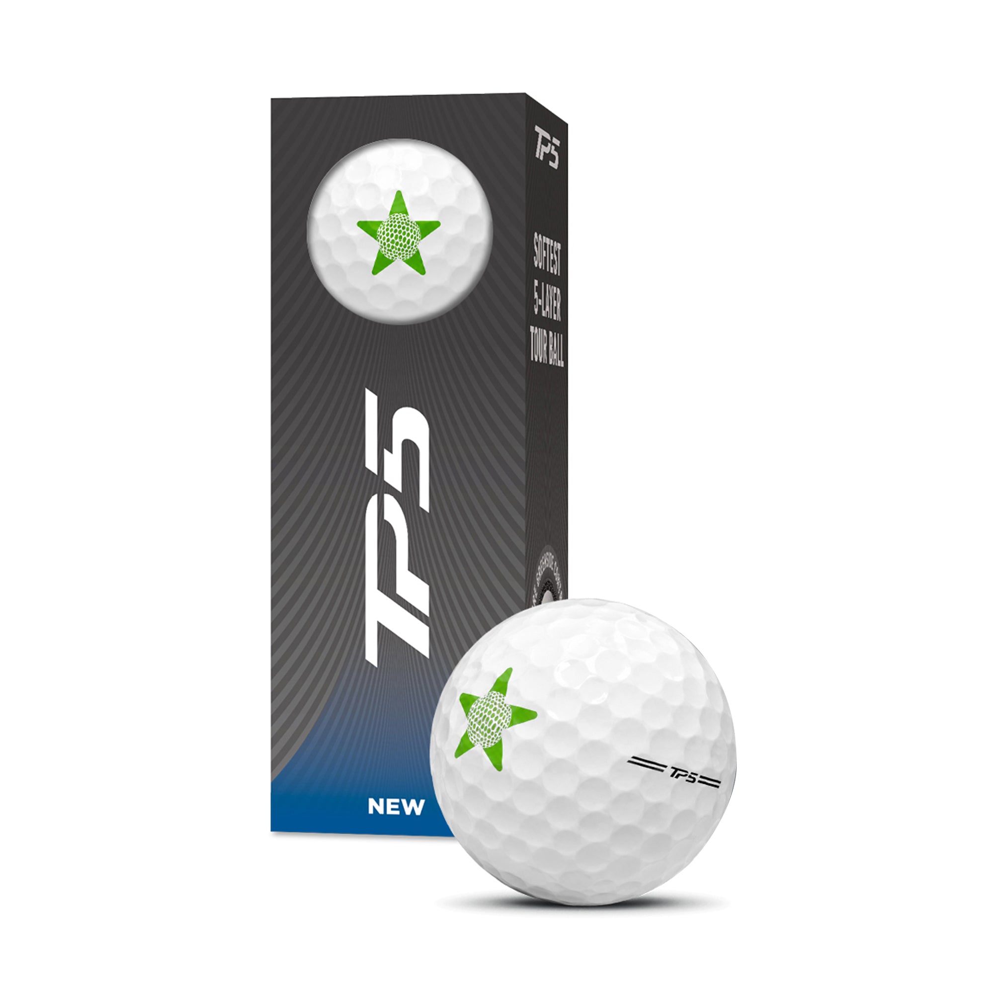 TaylorMade TP5 Golf Balls - Golfstar Logo - 3 Ball Sleeve