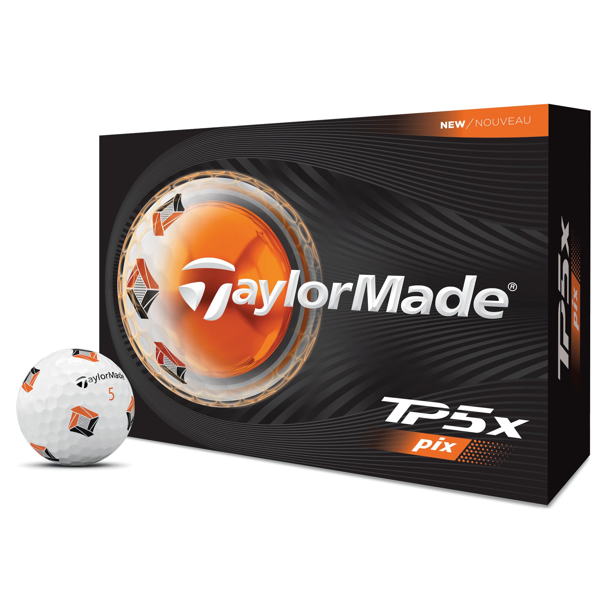 TaylorMade TP5x Pix Golf Balls - White