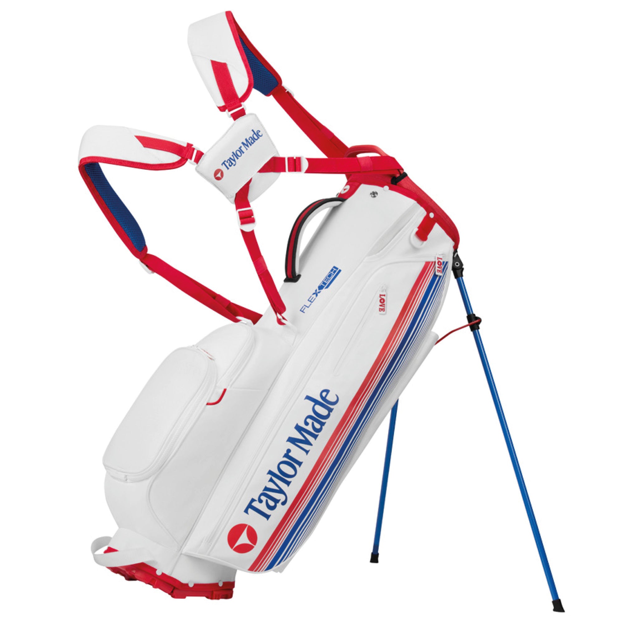 TaylorMade Limited Edition Professional Championship Flextech Stand Bag - White & Red