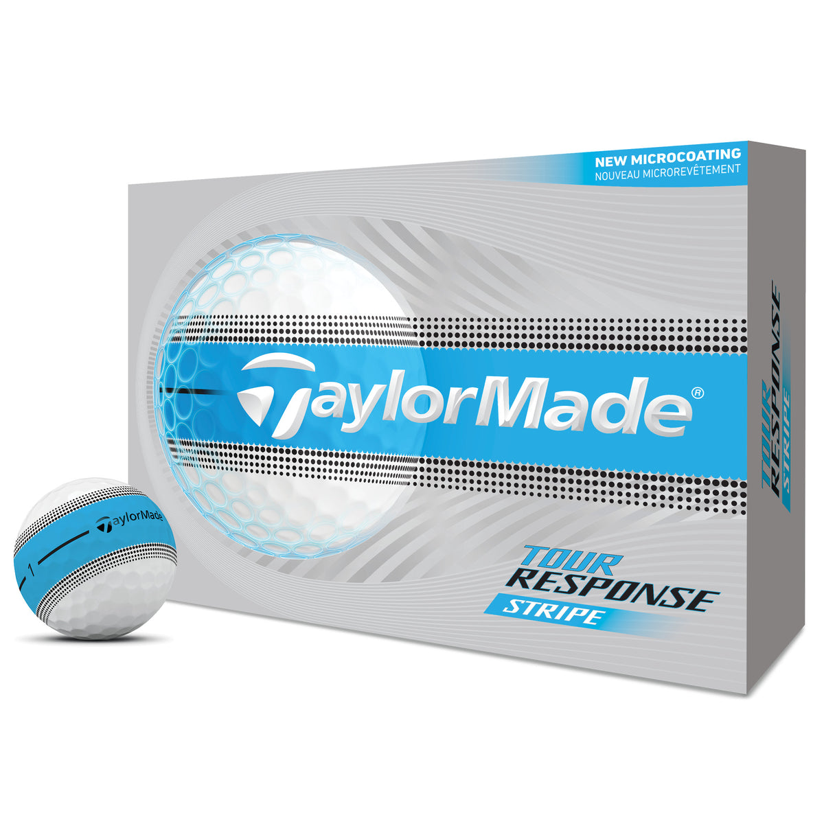 TaylorMade Tour Response Stripe Golf Balls - Blue - 12 Pack
