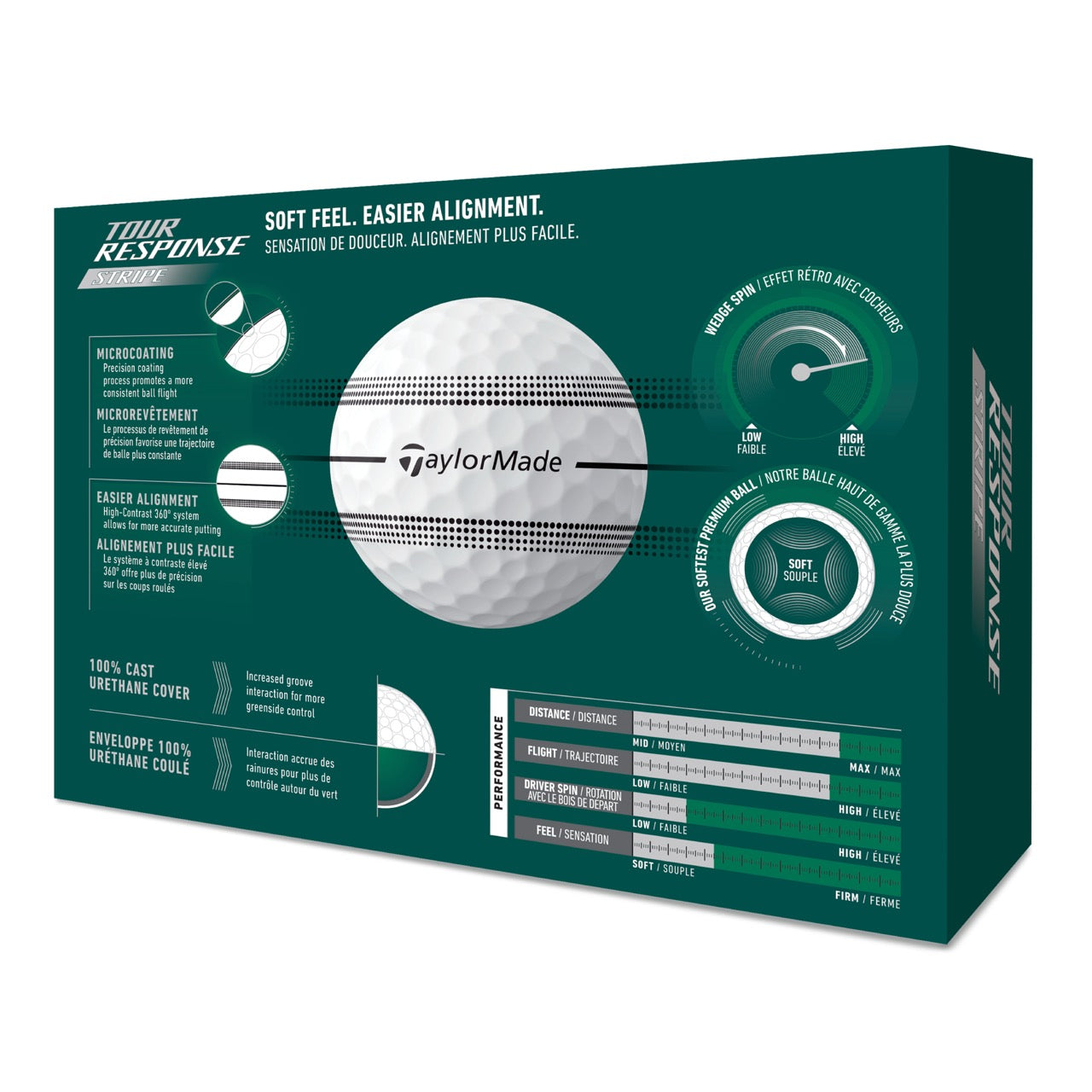 TaylorMade Tour Response Stripe Golf Balls - Clear