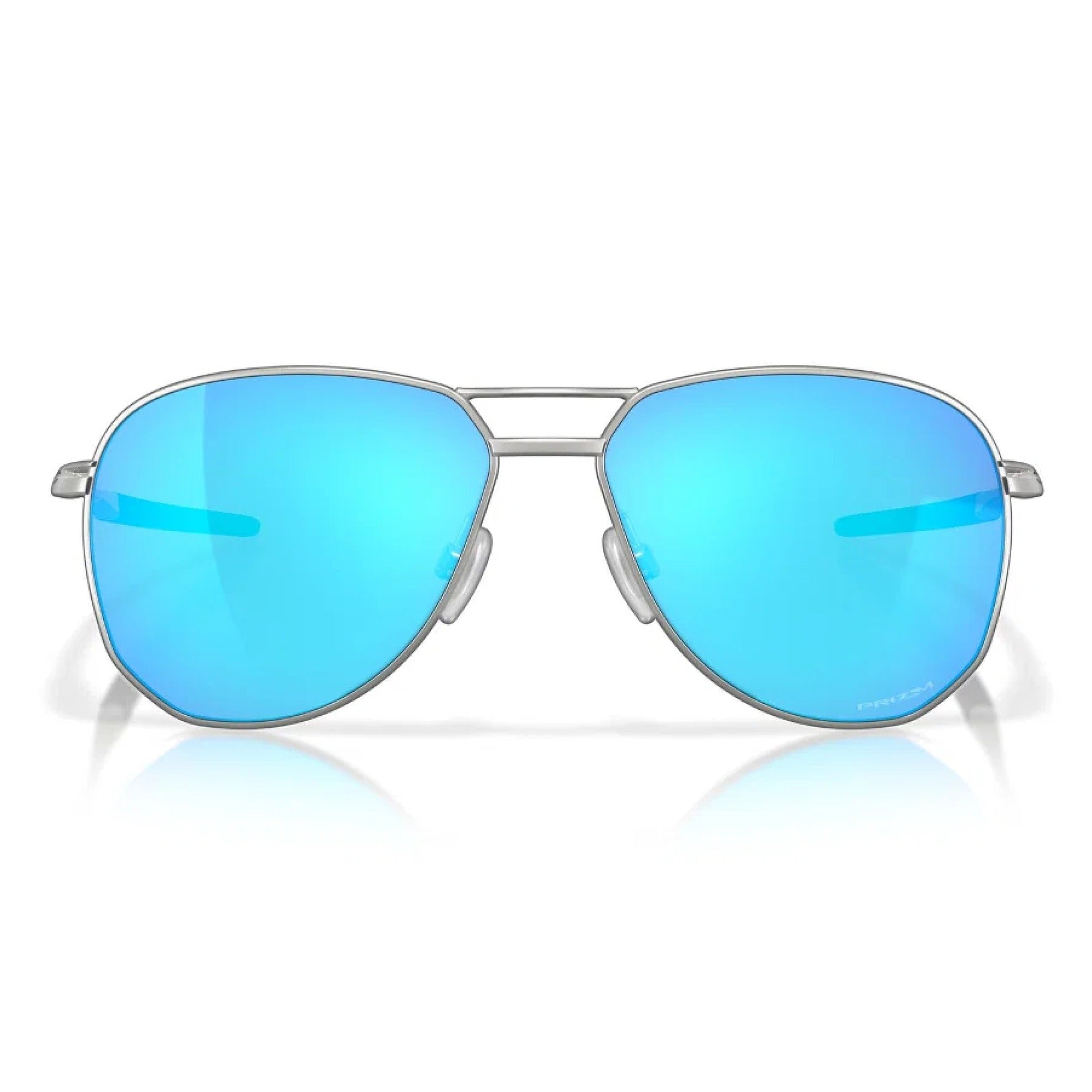 Oakley Contrail Golf Sunglasses - Satin Chrome Frame with Prizm Sapphire Lenses