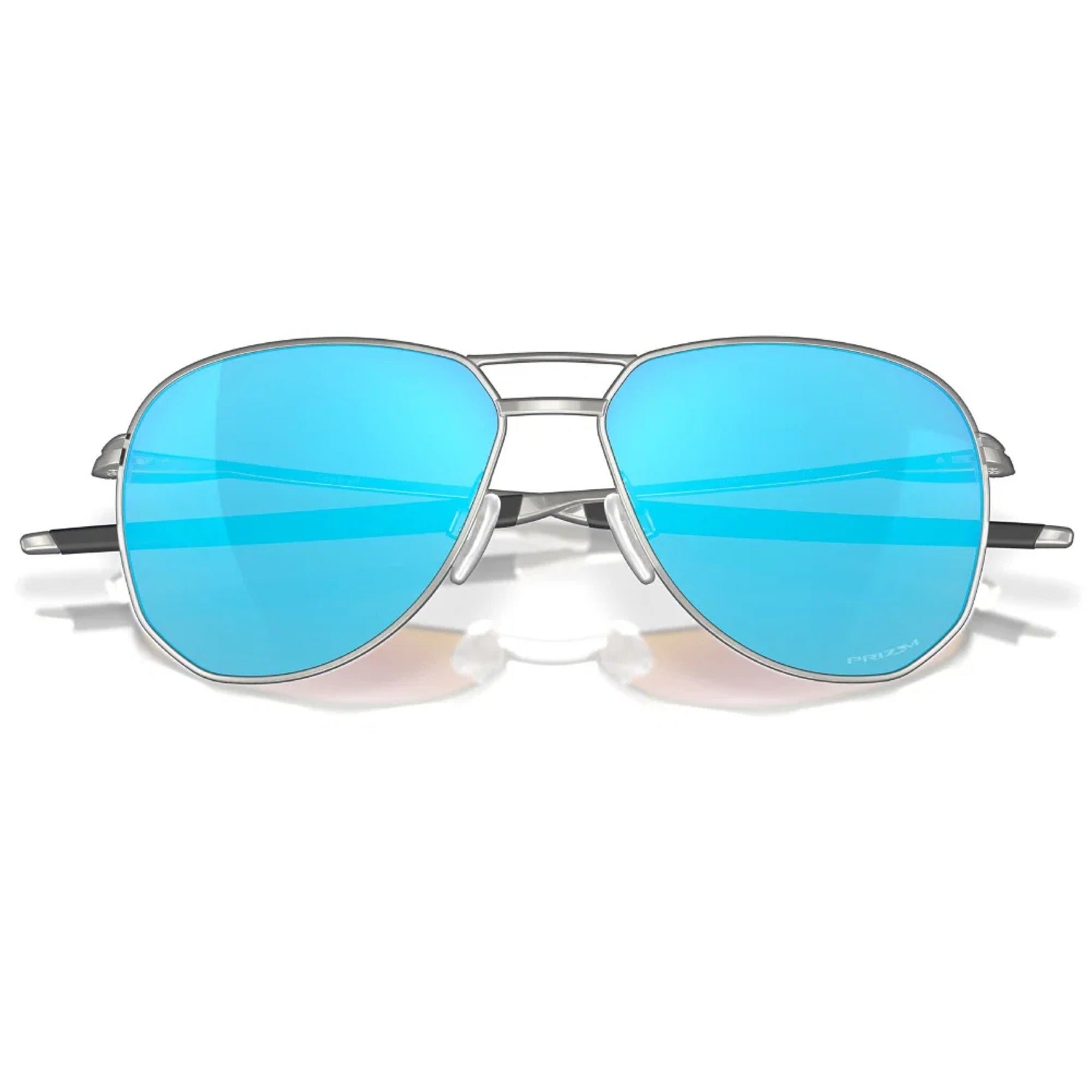 Oakley Contrail Golf Sunglasses - Satin Chrome Frame with Prizm Sapphire Lenses