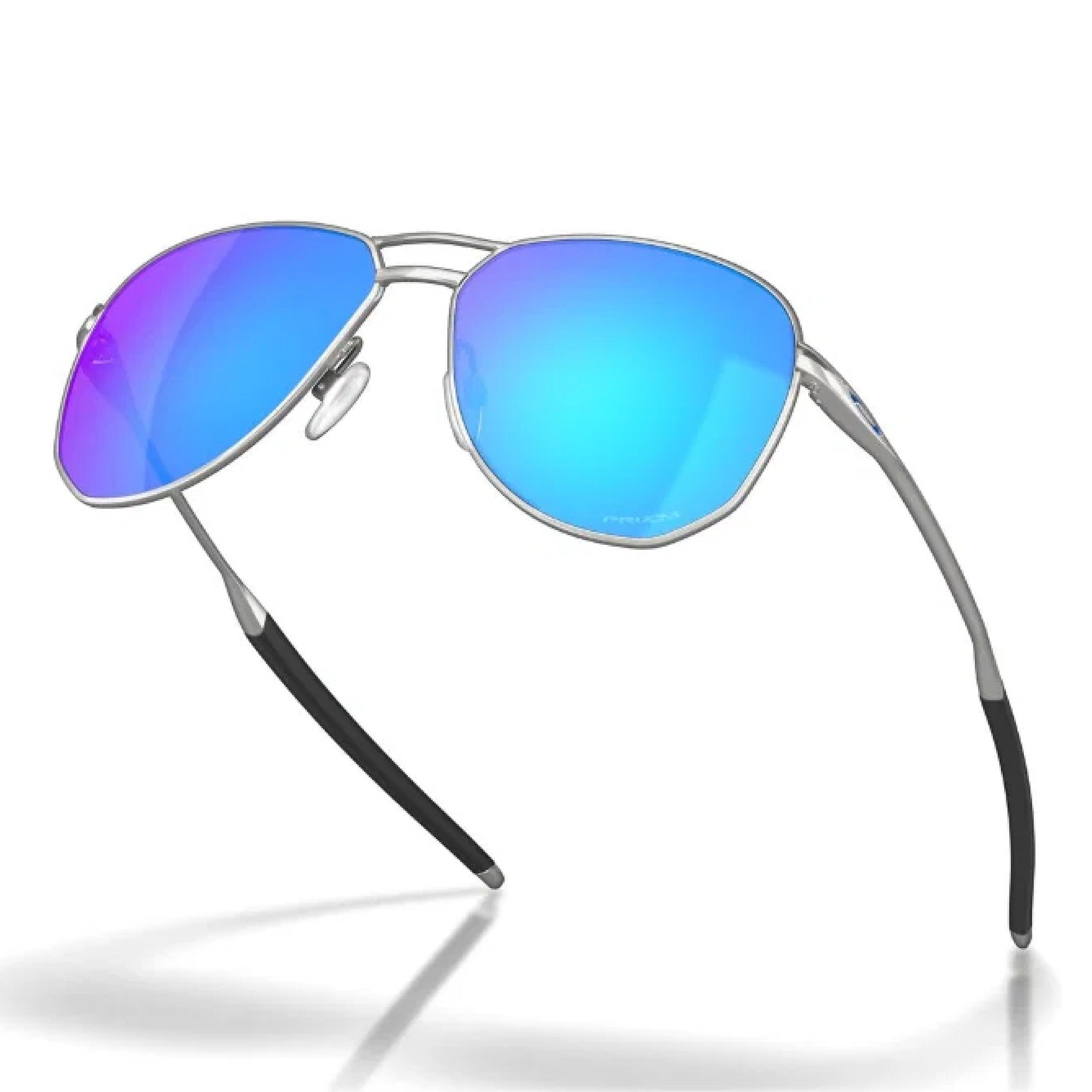 Oakley Contrail Golf Sunglasses - Satin Chrome Frame with Prizm Sapphire Lenses