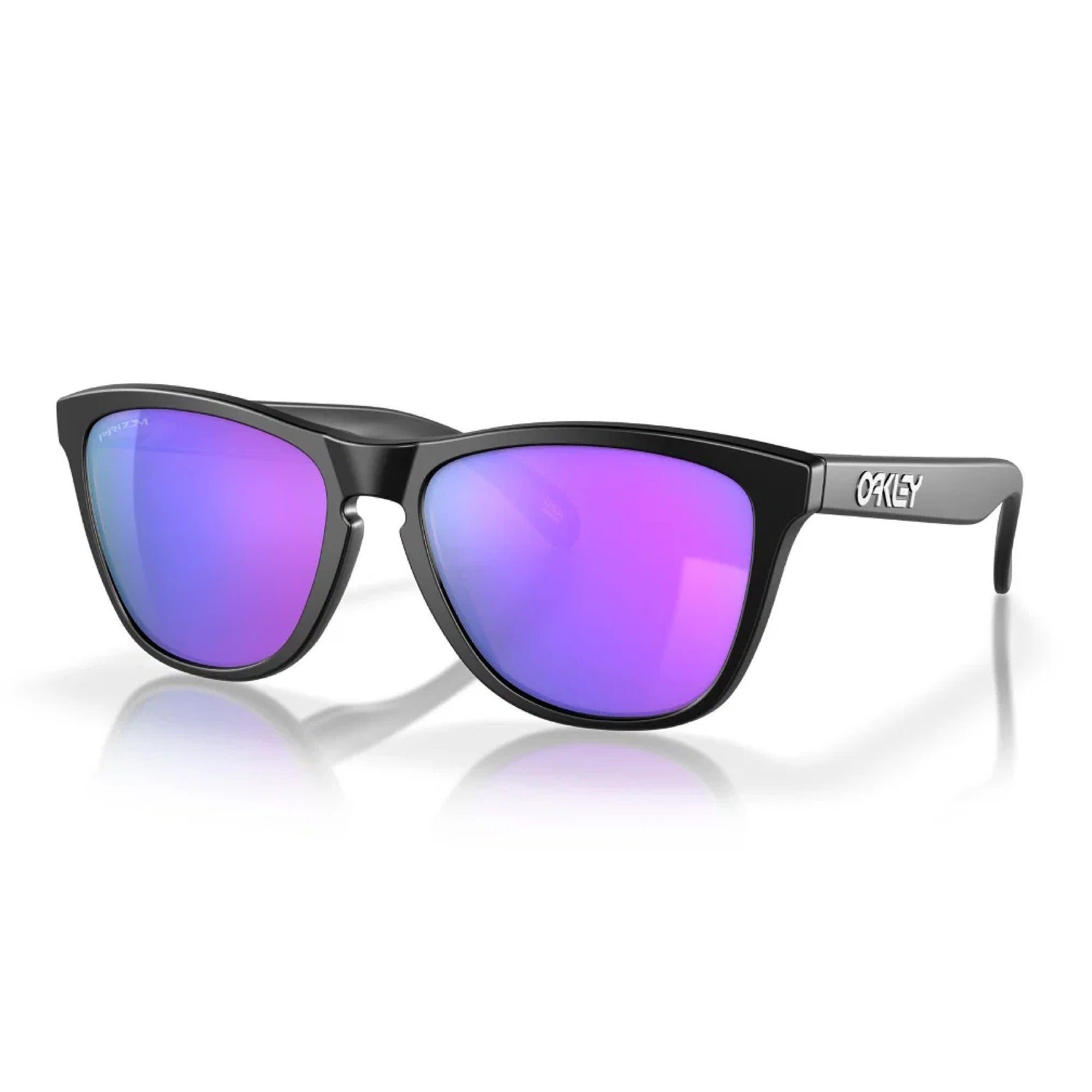 Oakley Frogskins Golf Sunglasses - Matte Black Frame with Prizm Violet Lenses