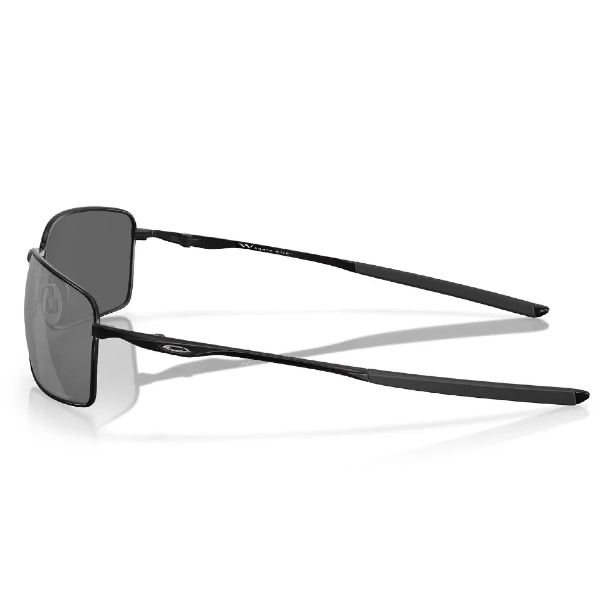 Oakley Square Wire Golf Sunglasses - Polished Black Frame with Prizm Black Lenses