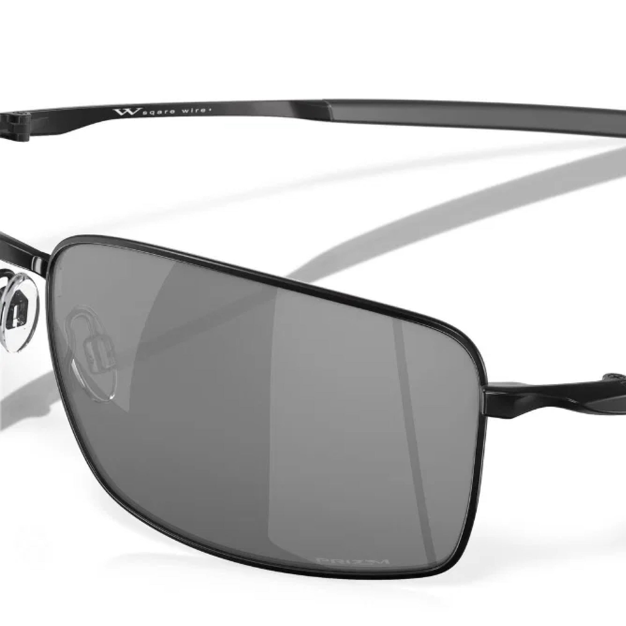 Oakley Square Wire Golf Sunglasses - Polished Black Frame with Prizm Black Lenses