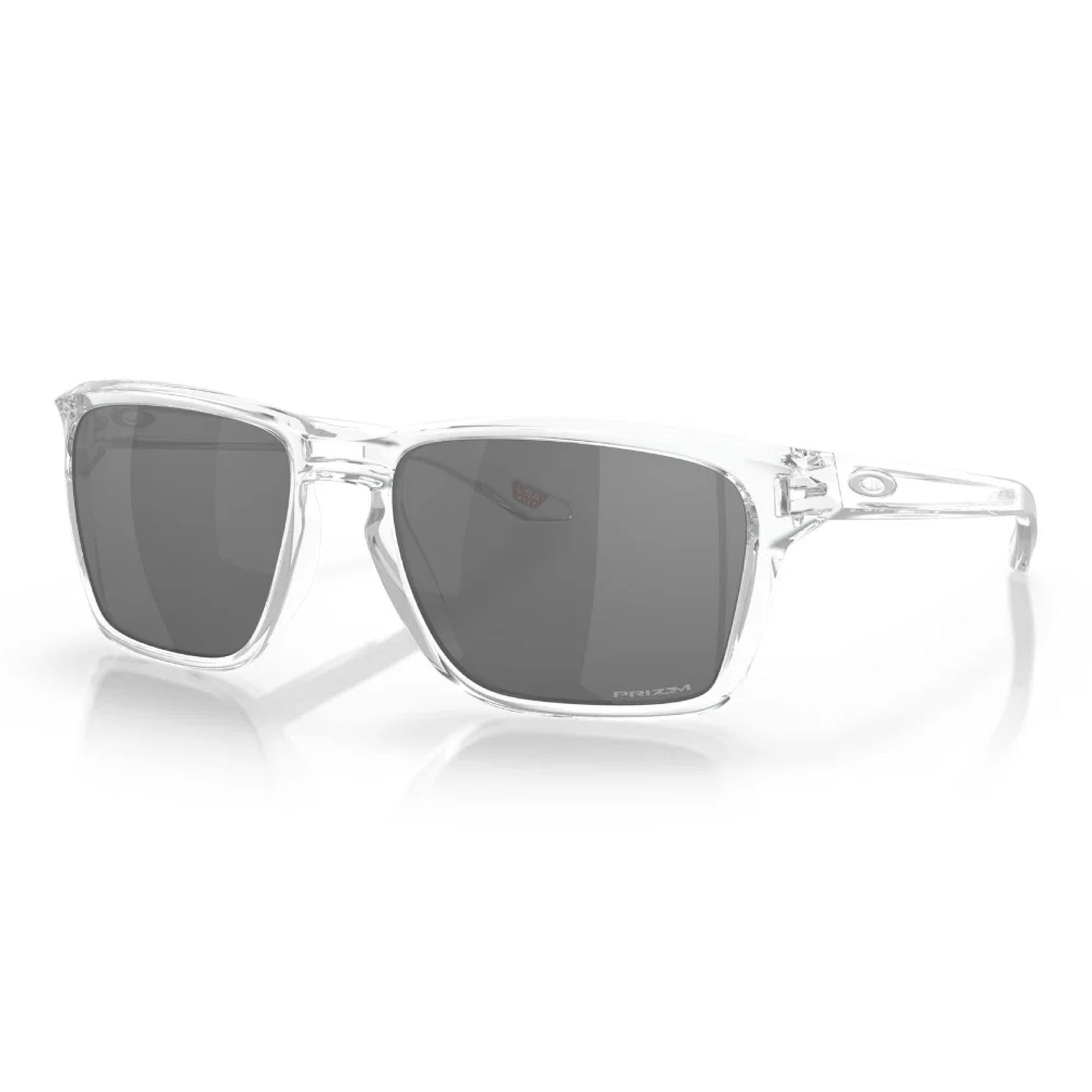 Oakley Sylas Golf Sunglasses - Polished Clear Frame with Prizm Black Lenses