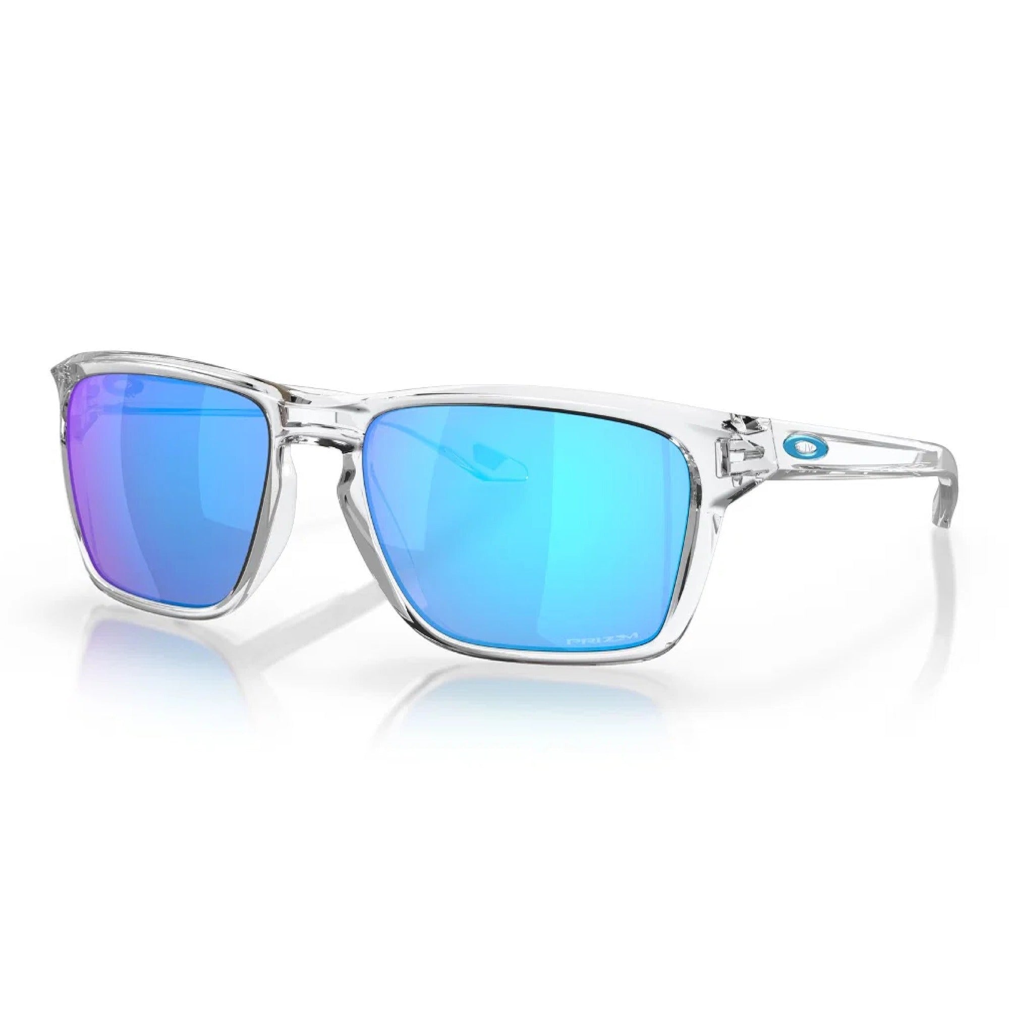 Oakley Sylas Golf Sunglasses - Polished Clear Frame with Prizm Sapphire Lenses