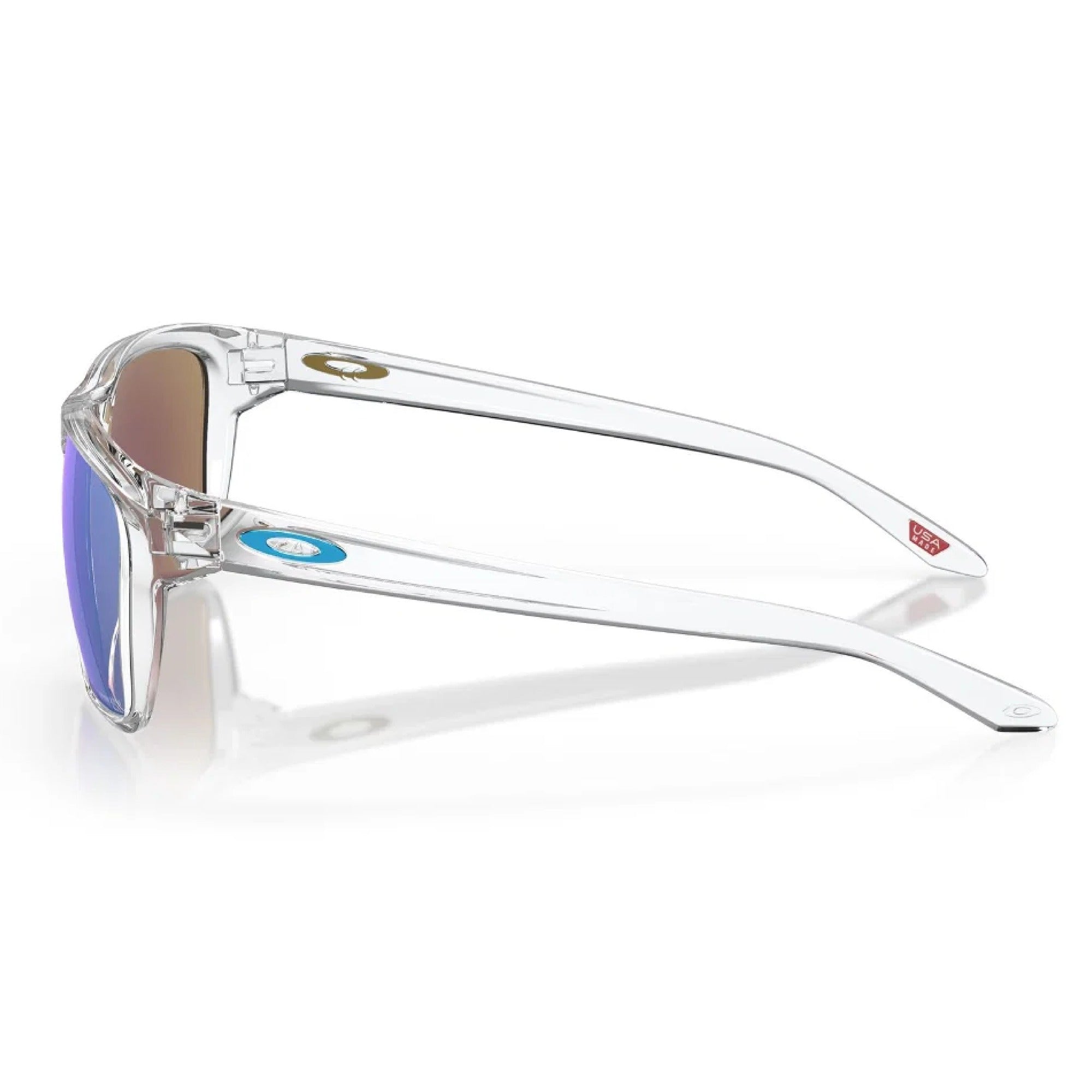 Oakley Sylas Golf Sunglasses - Polished Clear Frame with Prizm Sapphire Lenses