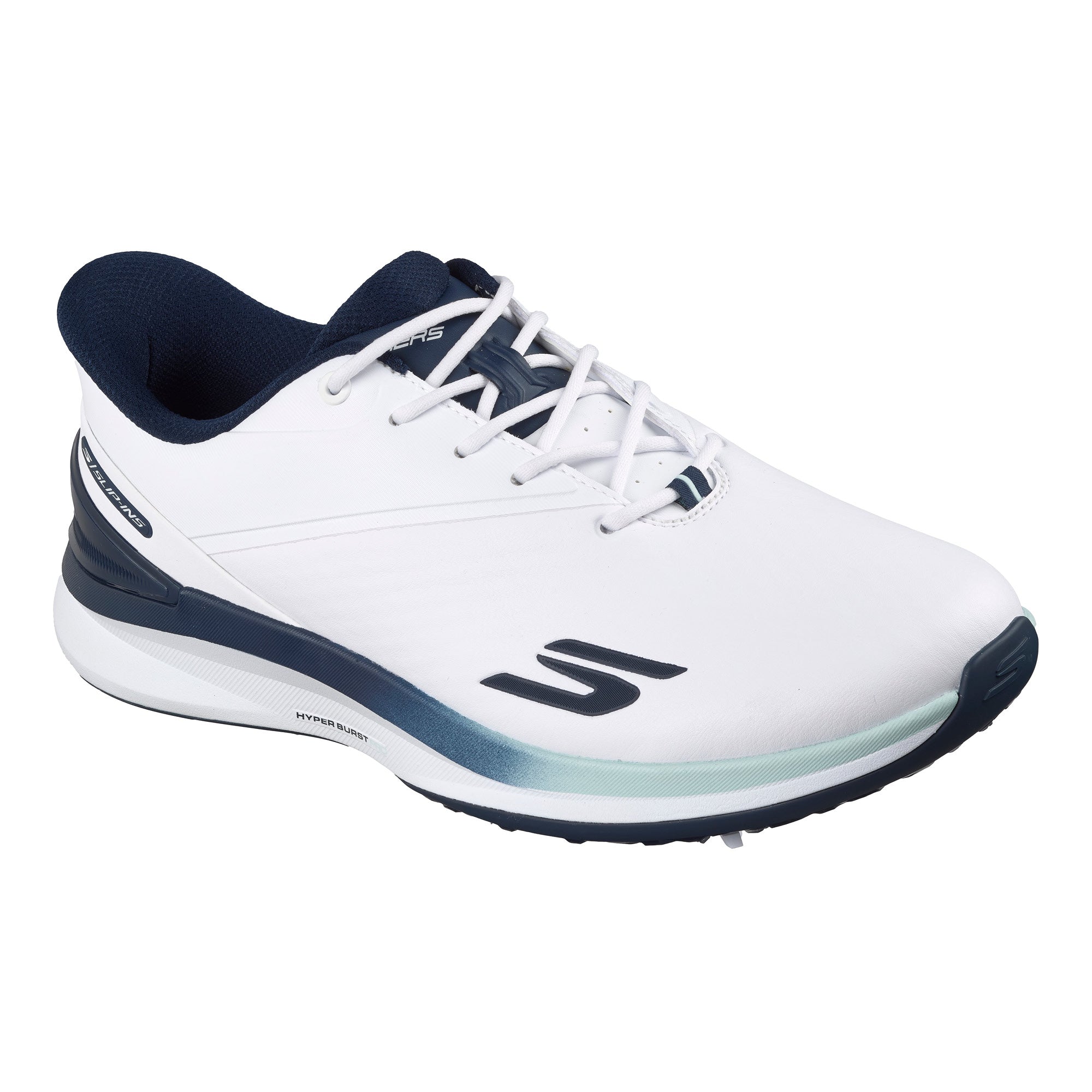 Skechers Men's Blade Tour Slip-Ins Spiked Golf Shoes - White & Navy