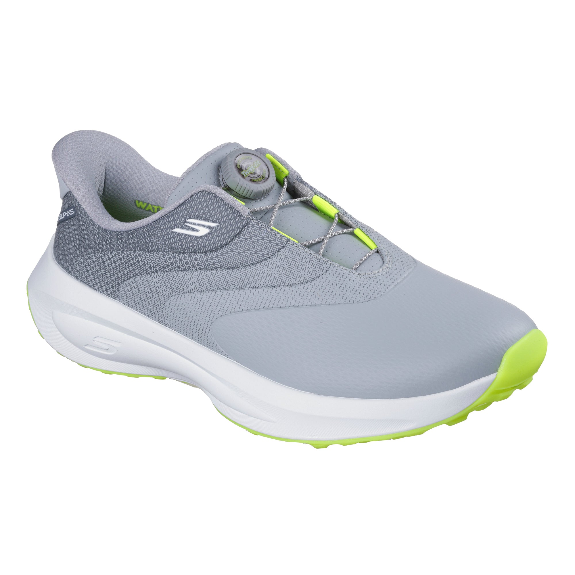 Skechers Men's Flow Twist-Fit Slip In Spikeless Golf Shoes - Grey