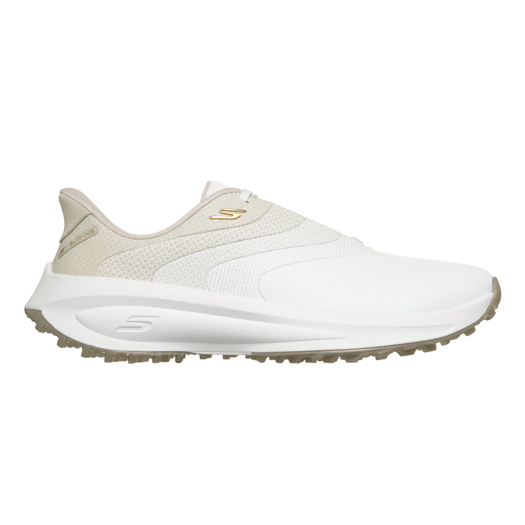Skechers Women's Flow Slip-In Spikeless Golf Shoes - White & Natural