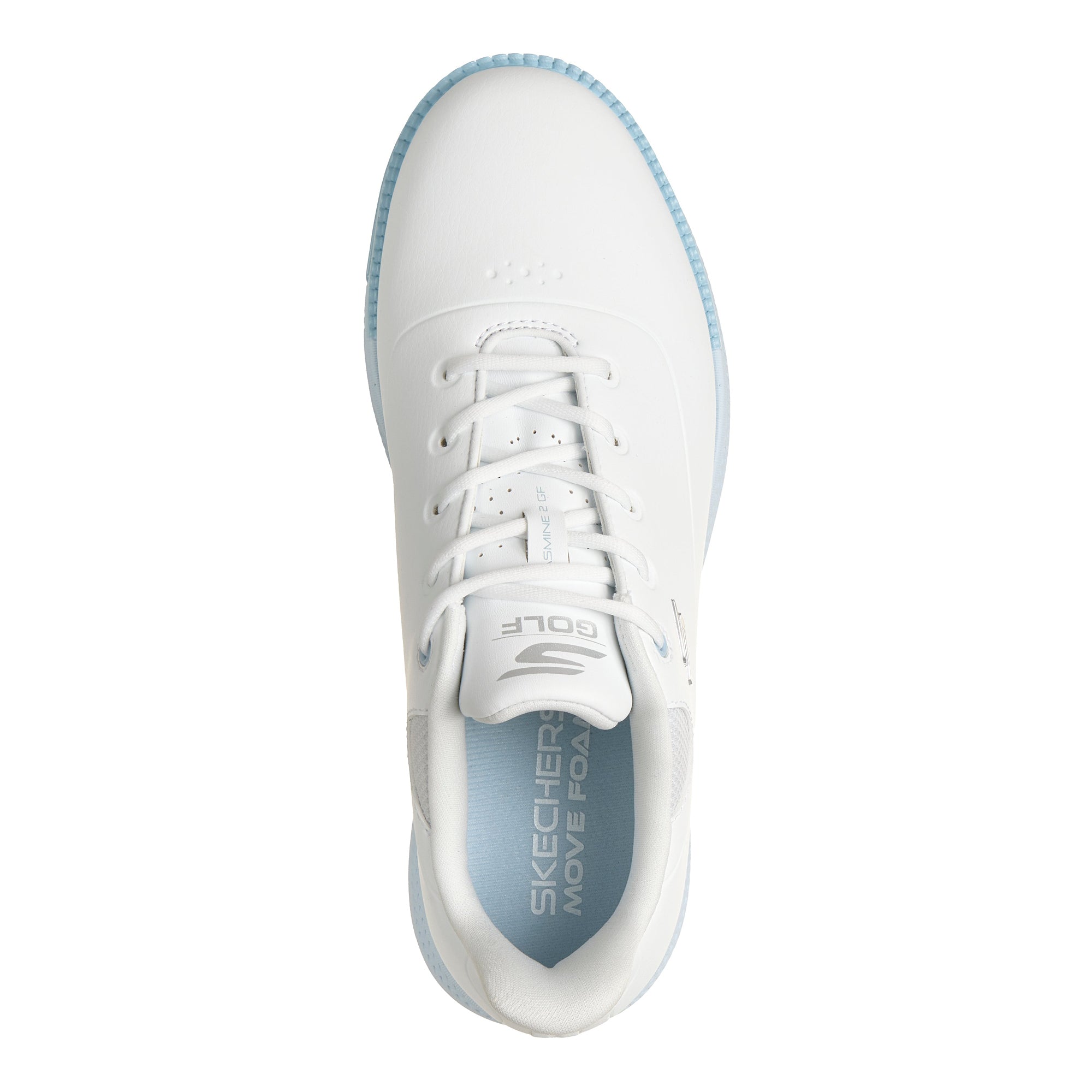 Skechers Women's Go Golf Jasmine 2 Spiked Golf Shoes - White & Light Blue