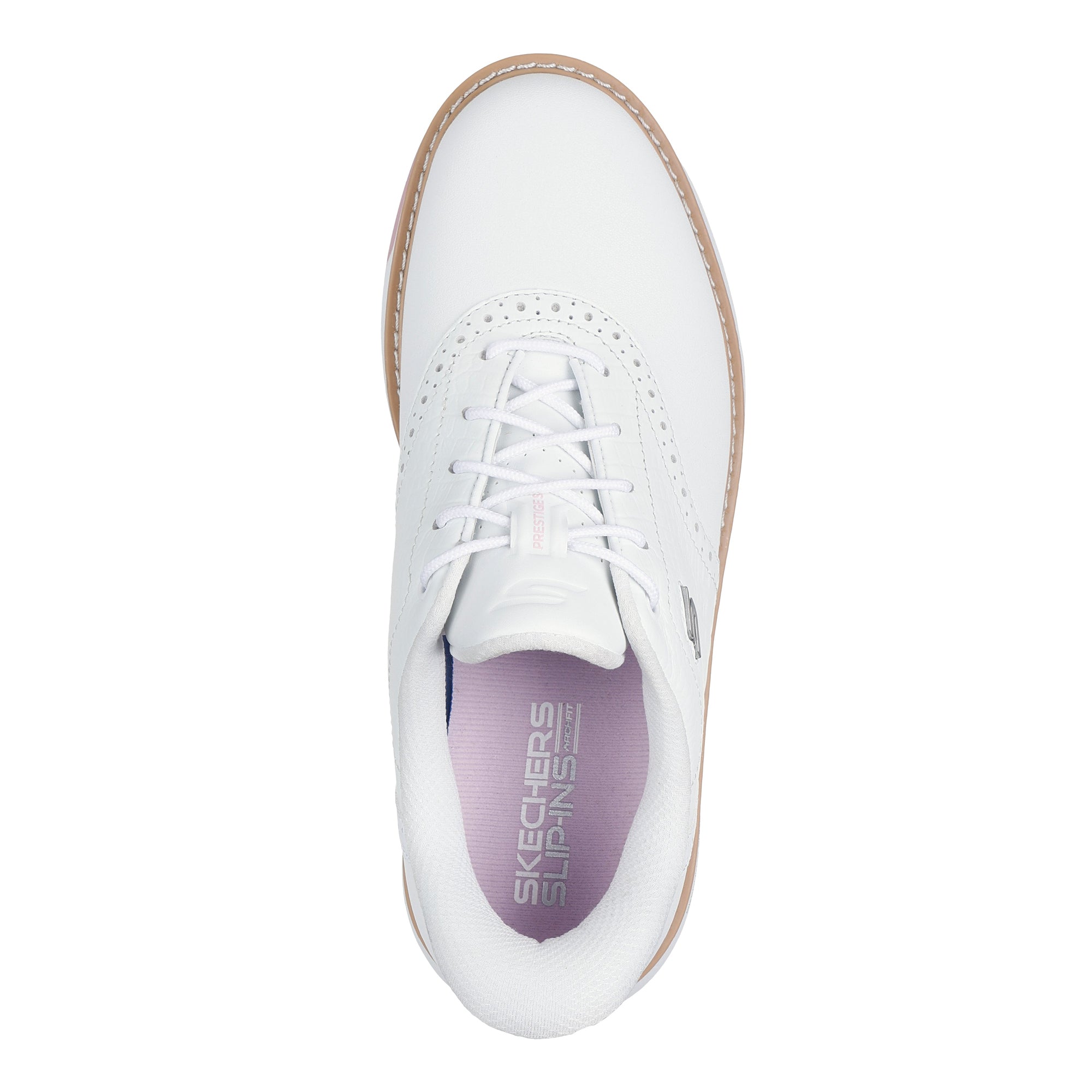 Skechers Women's Go Golf Prestige Spikeless Golf Shoes - White & Pink