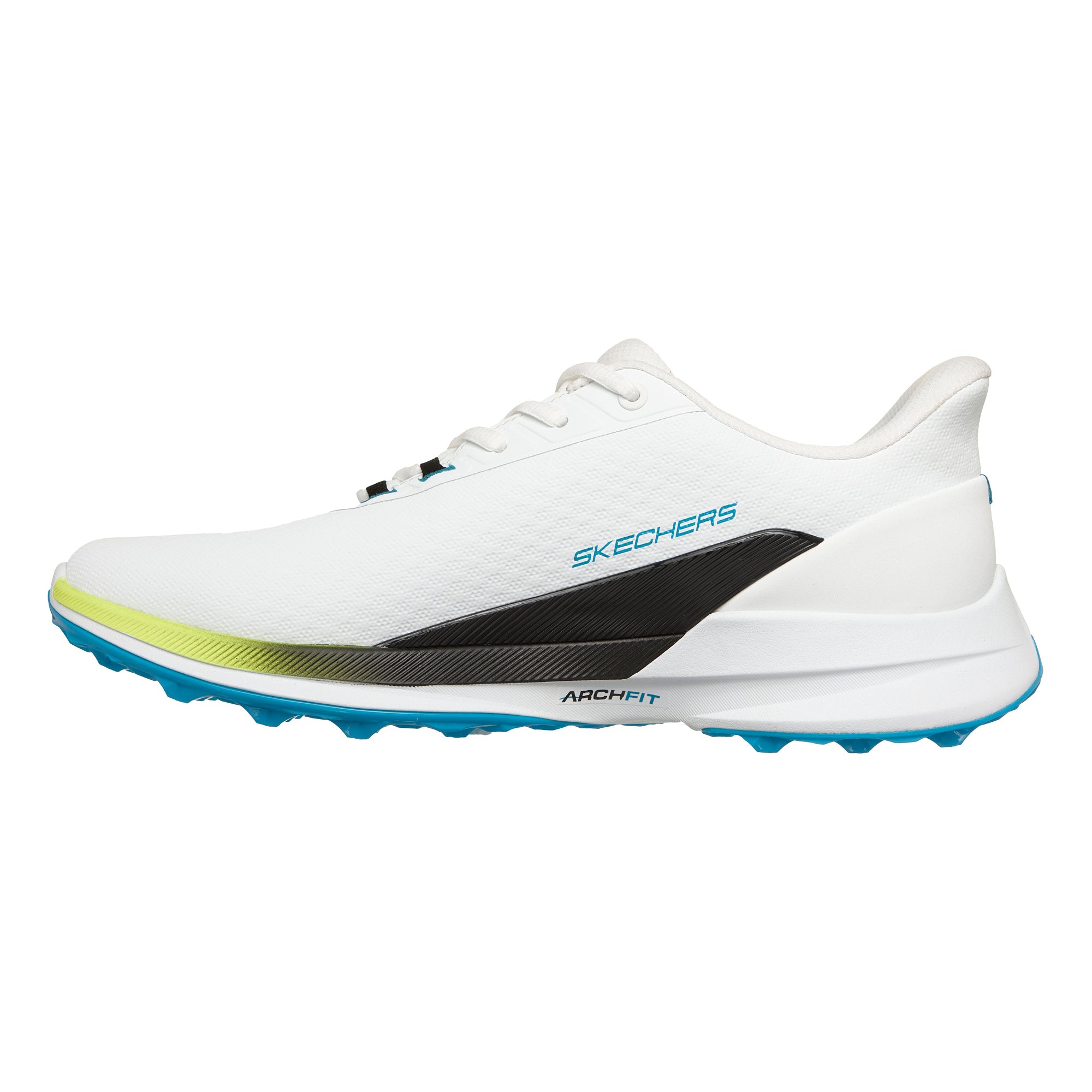 Skechers Men's Pure Slip-In Spikeless Golf Shoes - White, Black & Multi