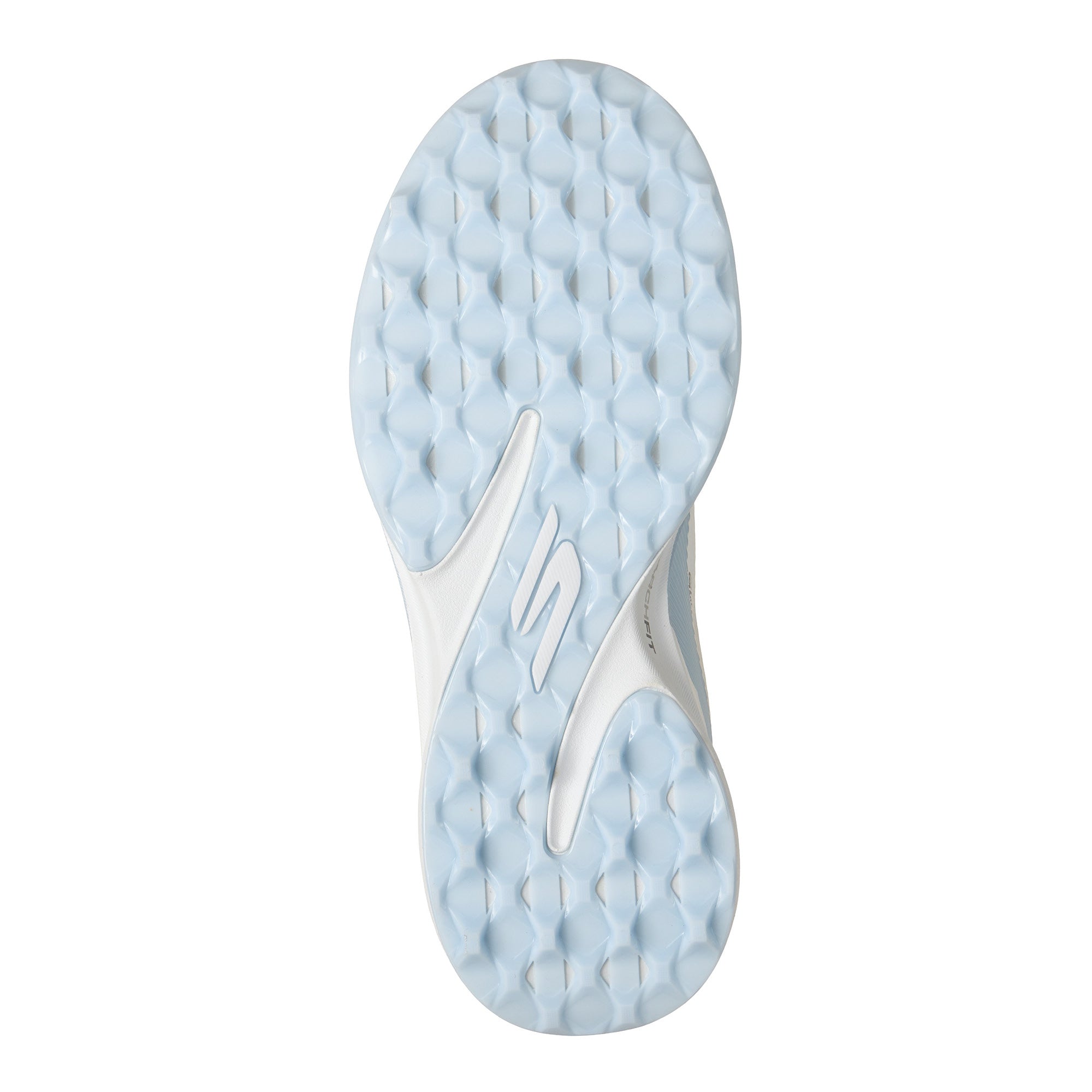 Skechers Women's Pure Slip-In Spikeless Golf Shoes - White, Light Blue & Yellow