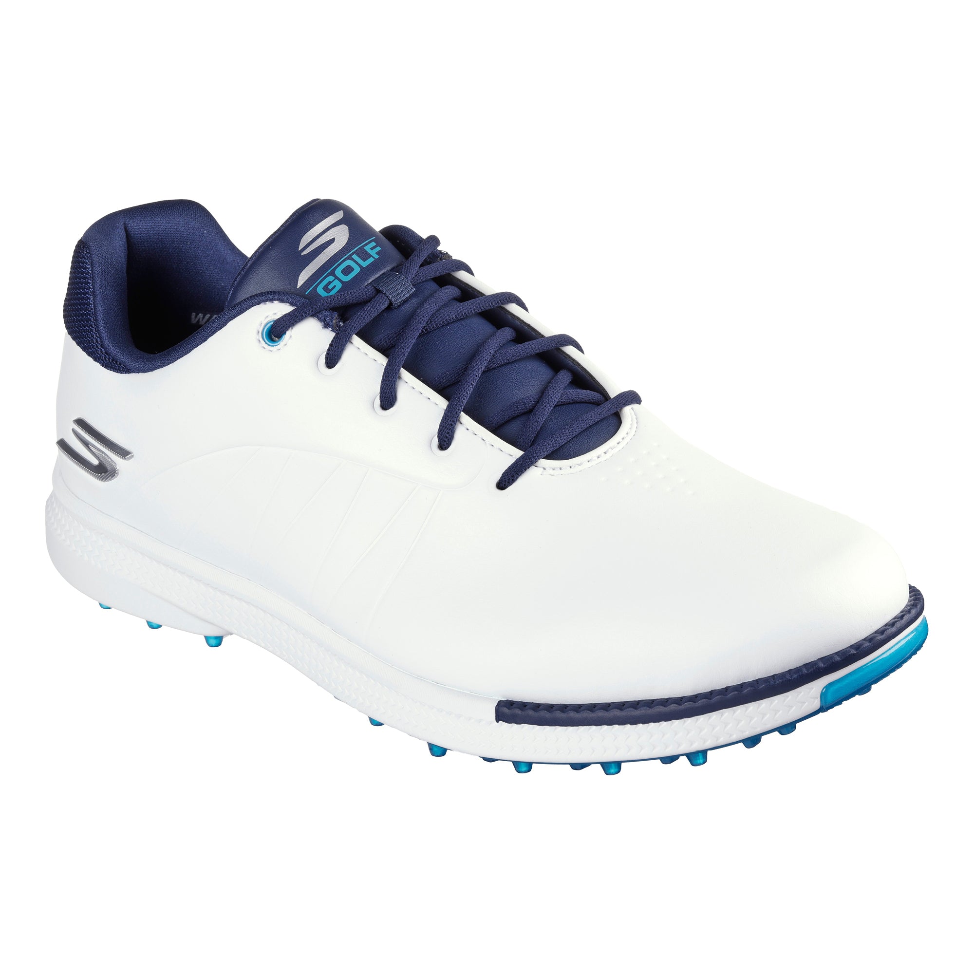 Skechers Men's Go Golf Tempo Spikeless Golf Shoes - White, Navy & Blue
