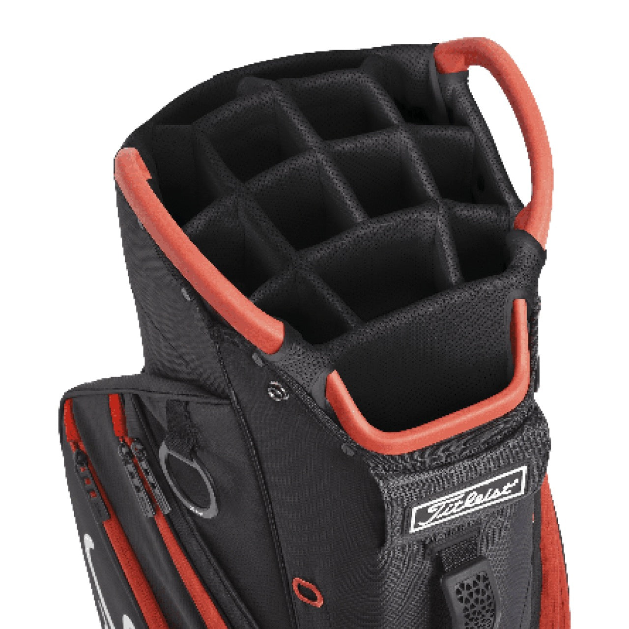 Titleist Cart 14 Lightweight Golf Cart Bag - Black, Black & Red