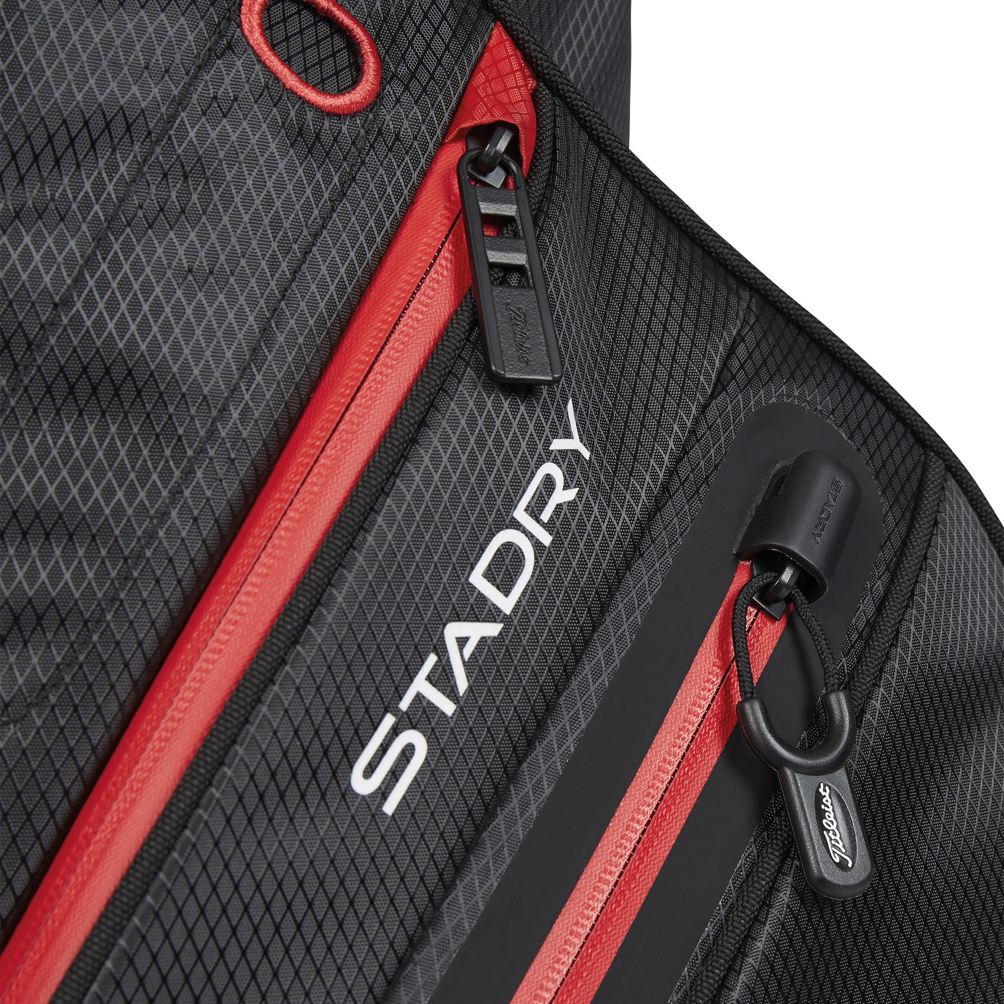 Titleist Cart 14 Stadry Golf Cart Bag - Black, Black & Red