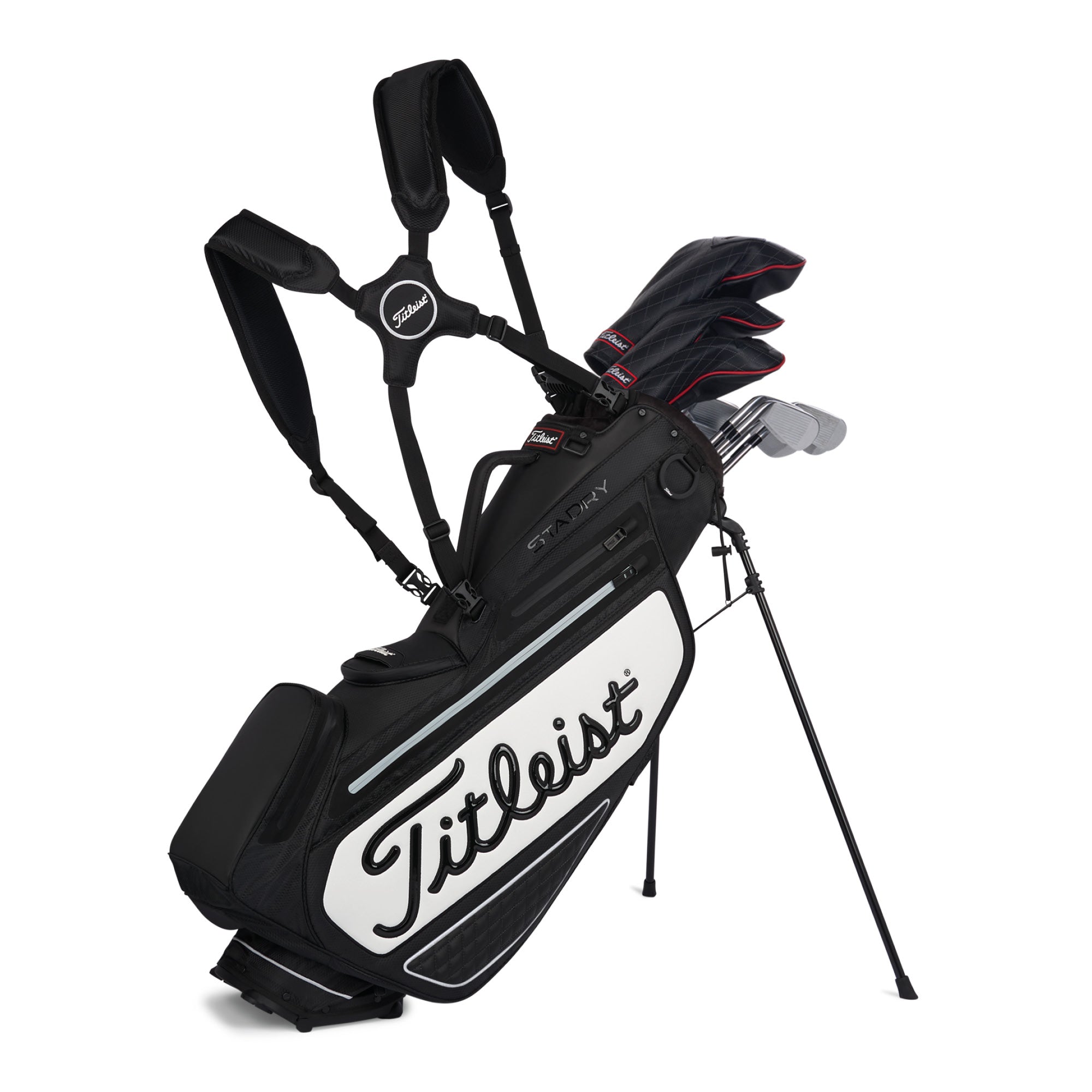 Titleist Premium StaDry Golf Stand Bag - Black & White