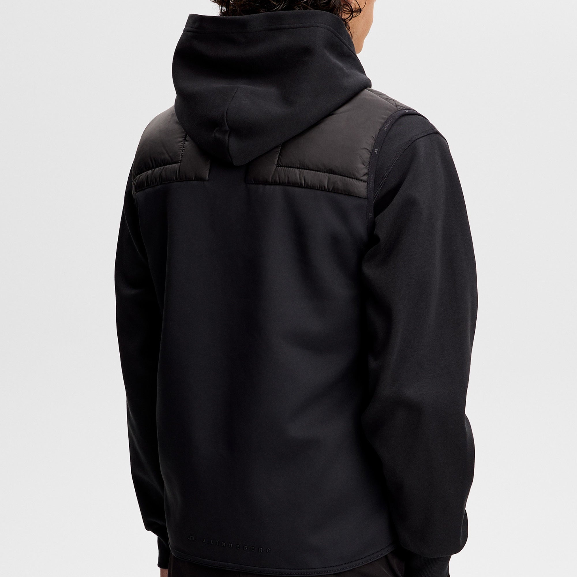 J Lindeberg Heyden Quilt Hybrid Vest - Black