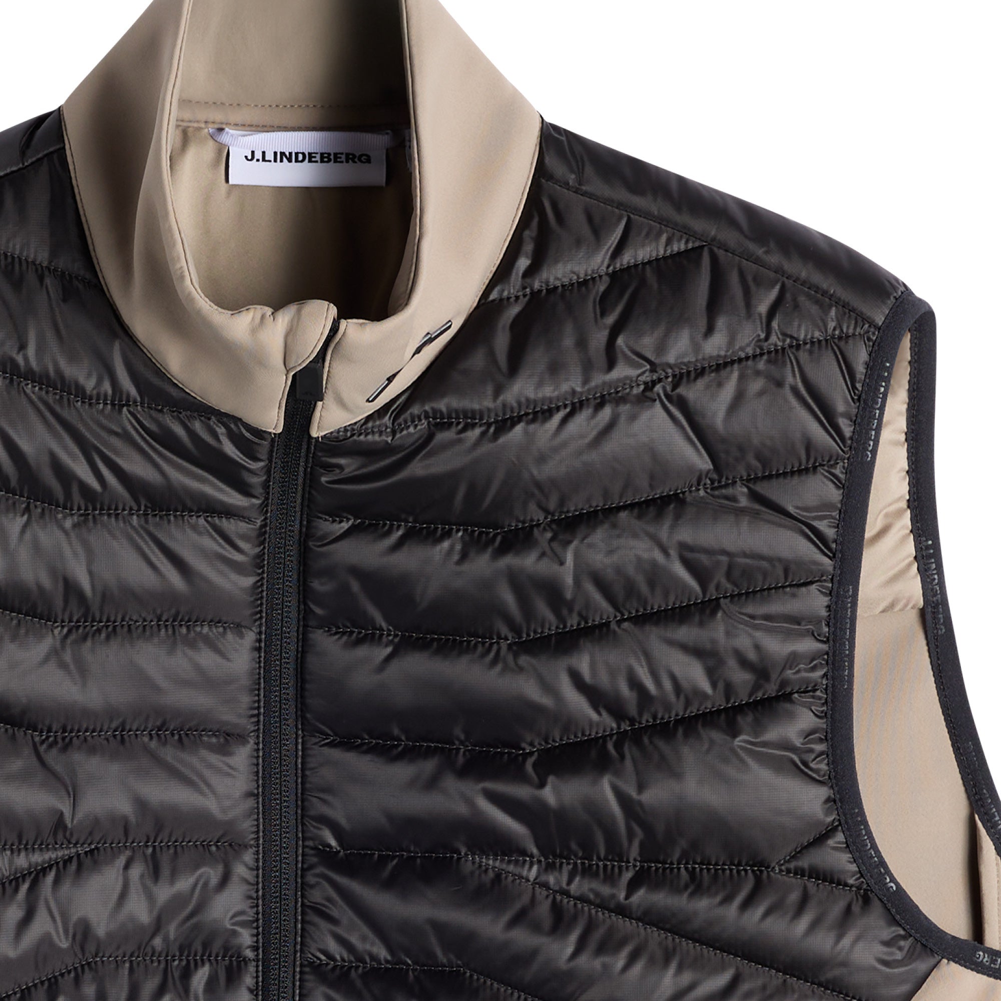 J Lindeberg Heyden Quilt Hybrid Vest - Brindle