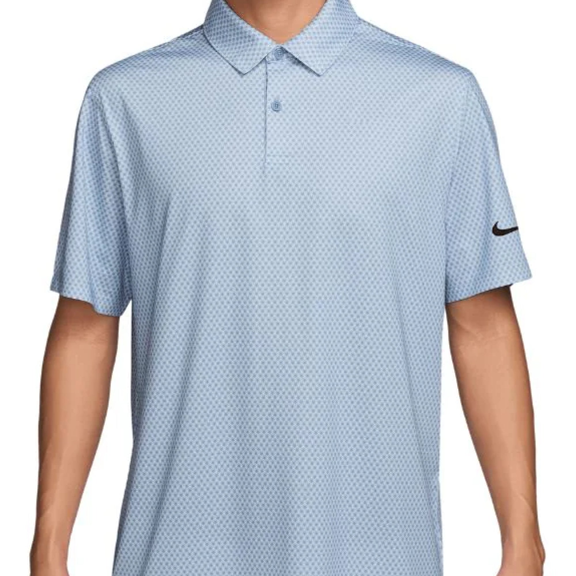 Nike Velocity Dri-FIT Floral Golf Polo Shirt - White, Work Blue & Black