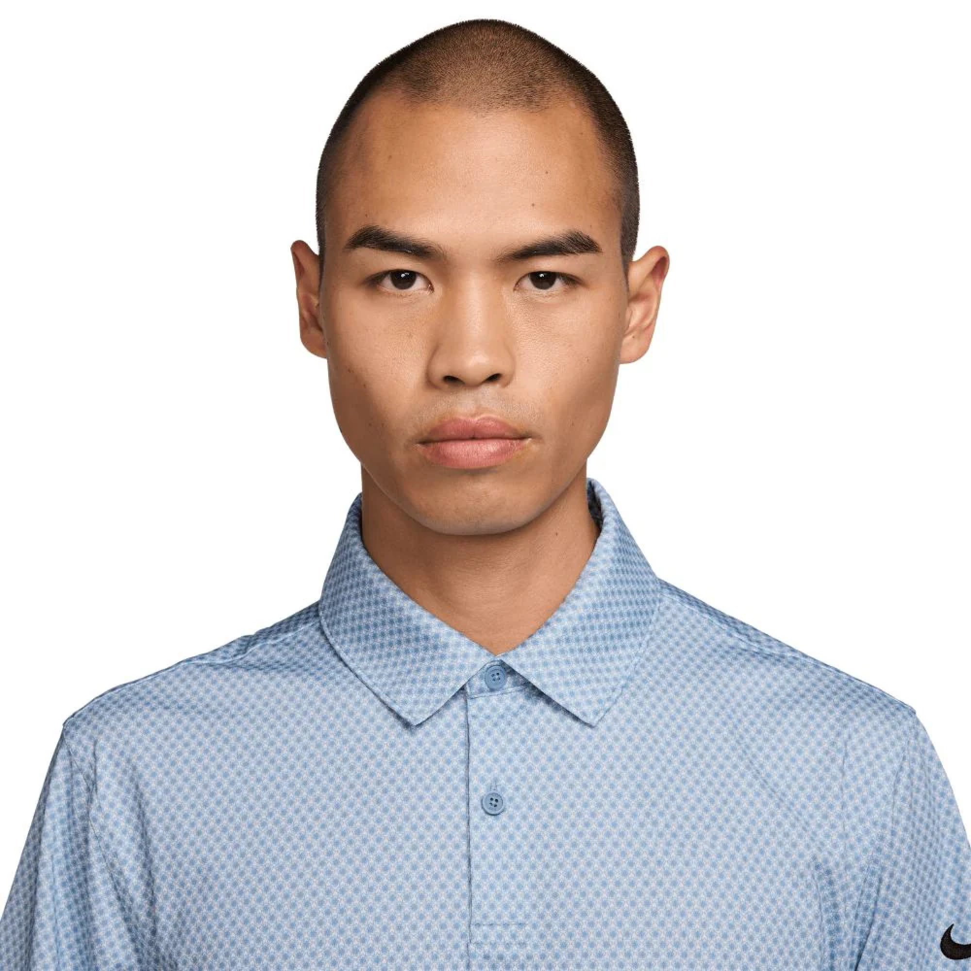 Nike Velocity Dri-FIT Floral Golf Polo Shirt - White, Work Blue & Black