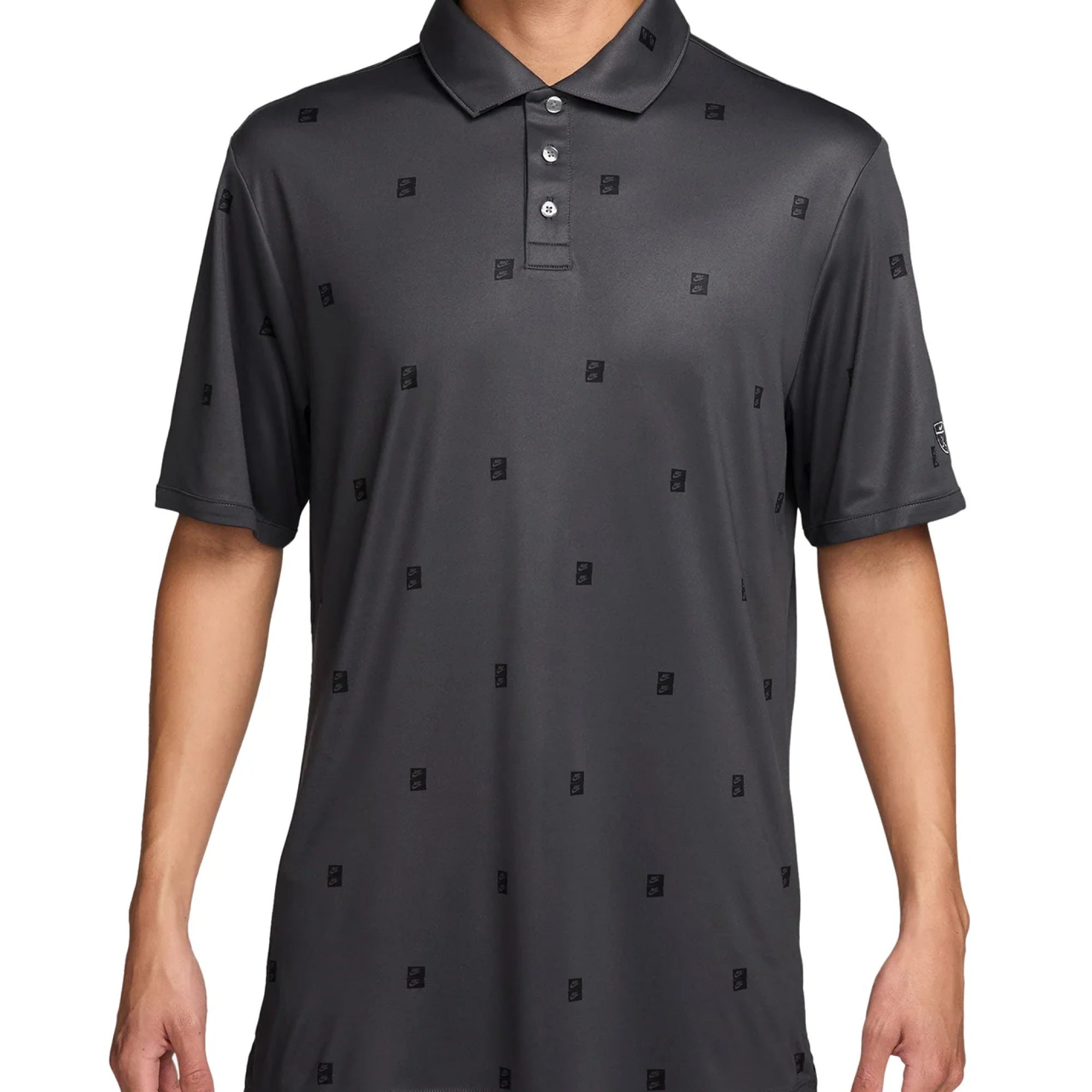 Nike Dri-FIT PAR5 Icon Stack Golf Polo Shirt - Anthracite & Black