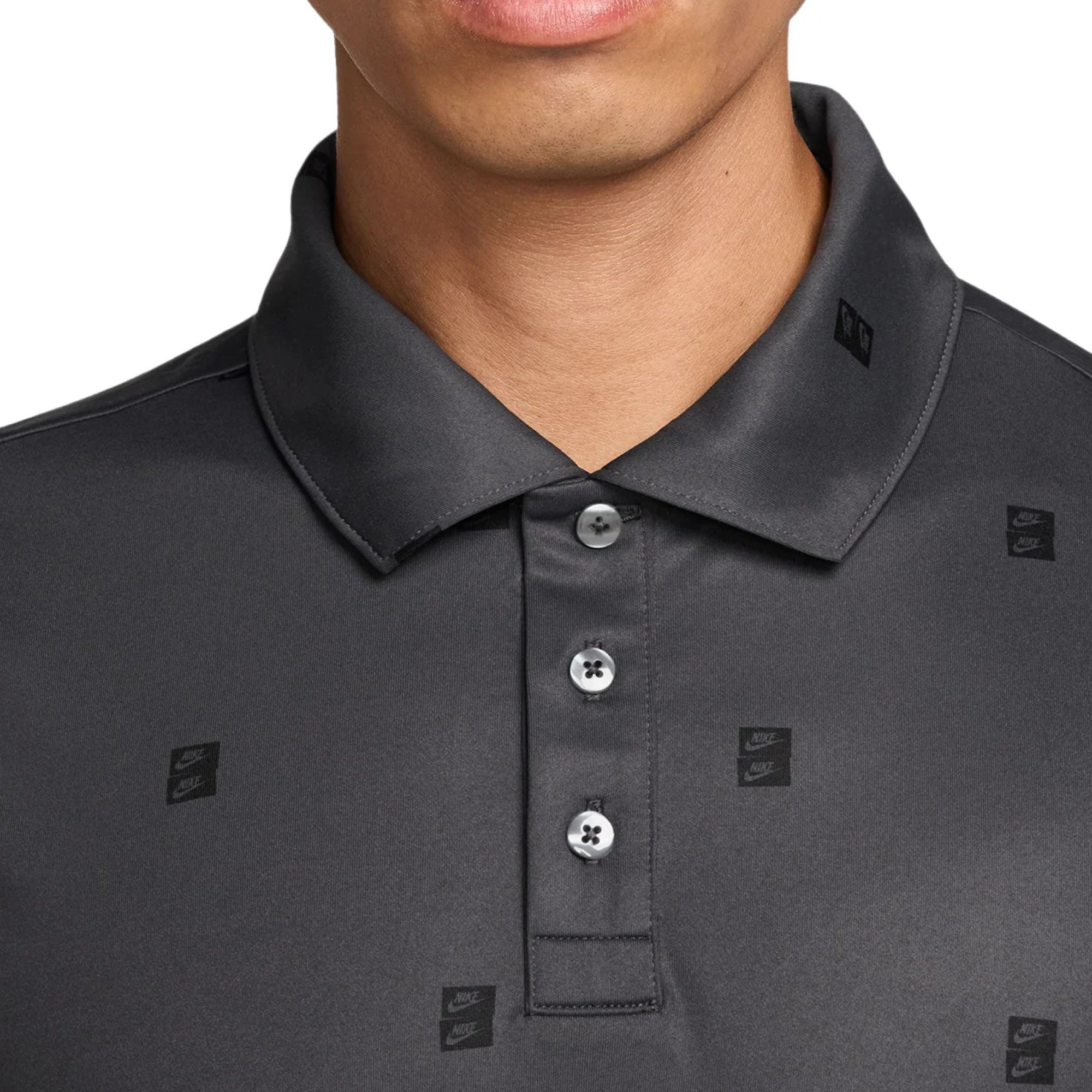 Nike Dri-FIT PAR5 Icon Stack Golf Polo Shirt - Anthracite & Black