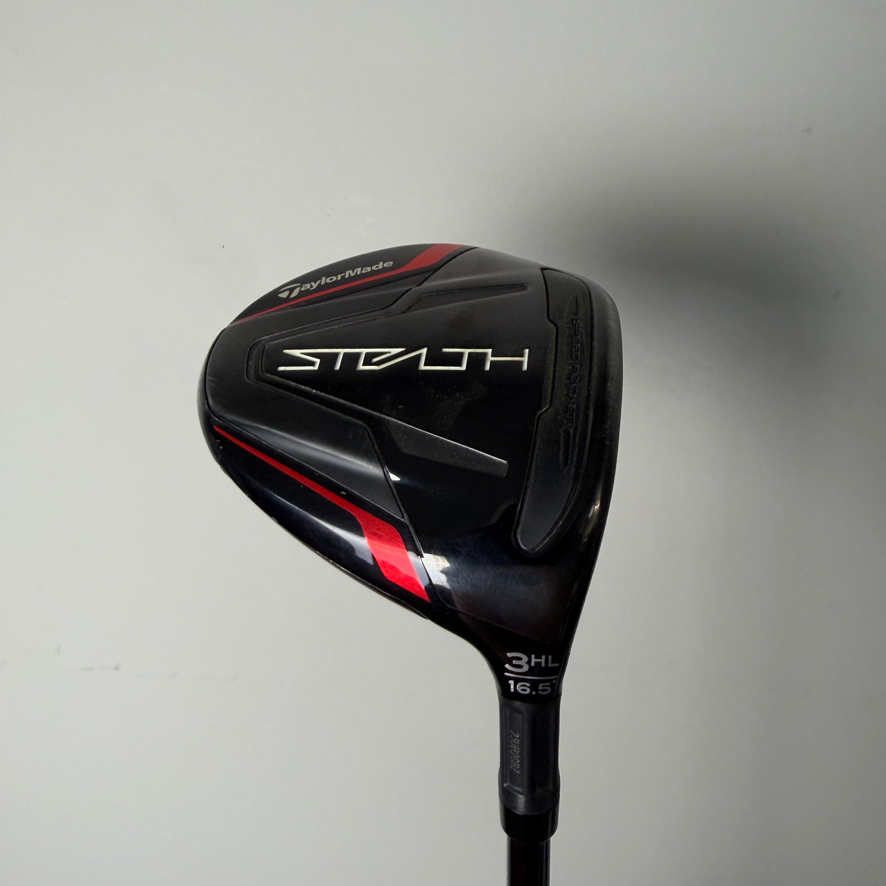 Taylormade Stealth Fairway Wood - 16.5 Degree - Project X HZRDUS RDX Smoke Blue 70 X-Stiff 6.5 Shaft - Golf Pride Multi Compound Blue & White Grip
