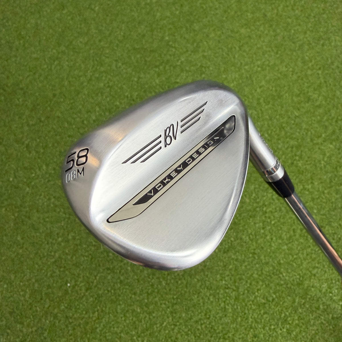 Titleist Vokey SM11 Chrome Wedge - 58º/08º M Grind - Titleist Vokey Wedge Shaft - Golf Pride MCC+4 Blue & Grey Grip