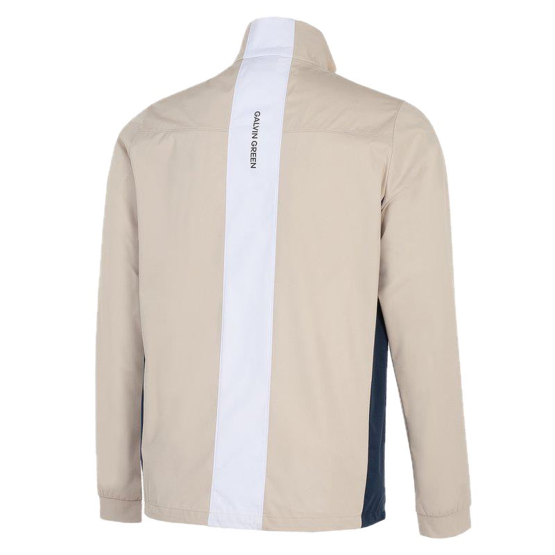 Galvin Green Lloyd Full Zip Golf Jacket - Sand, Navy & White